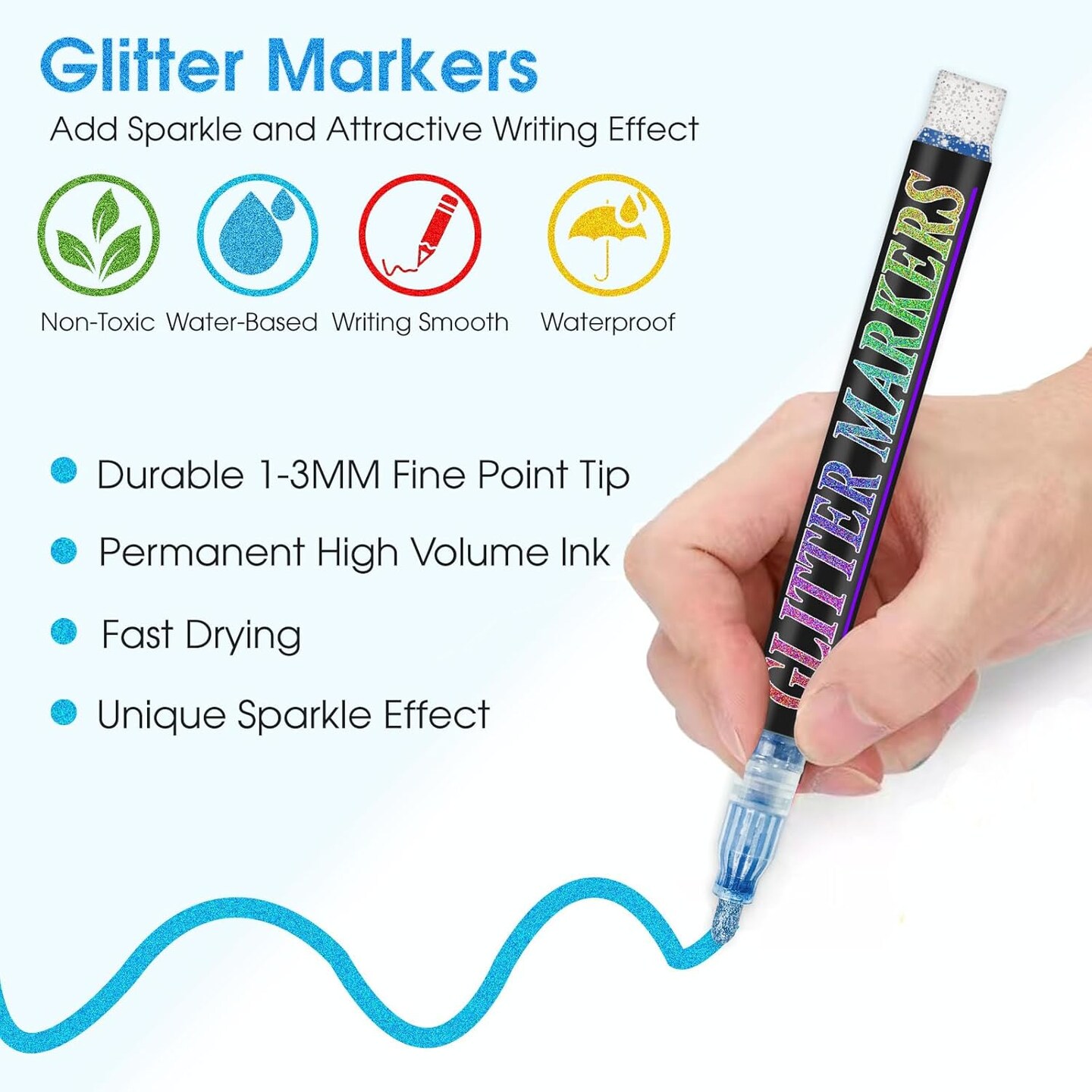Glitter Marker Pens Shimmer Sparkle Paint Markers