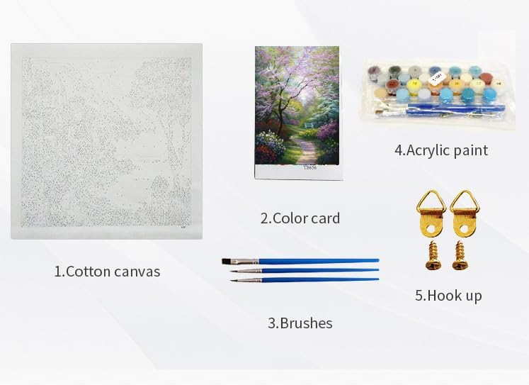 DIY Paint by Numbers Kit for Beginners and Advanced Painters, Oil Painting kit for Adults, Drawing Paintwork with Paintbrushes (No Frame) 16x20 inch