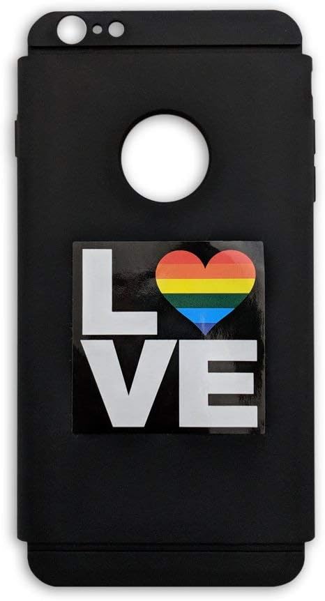 250 Square Love Gay Pride Rainbow Stickers on a Roll - Square Love