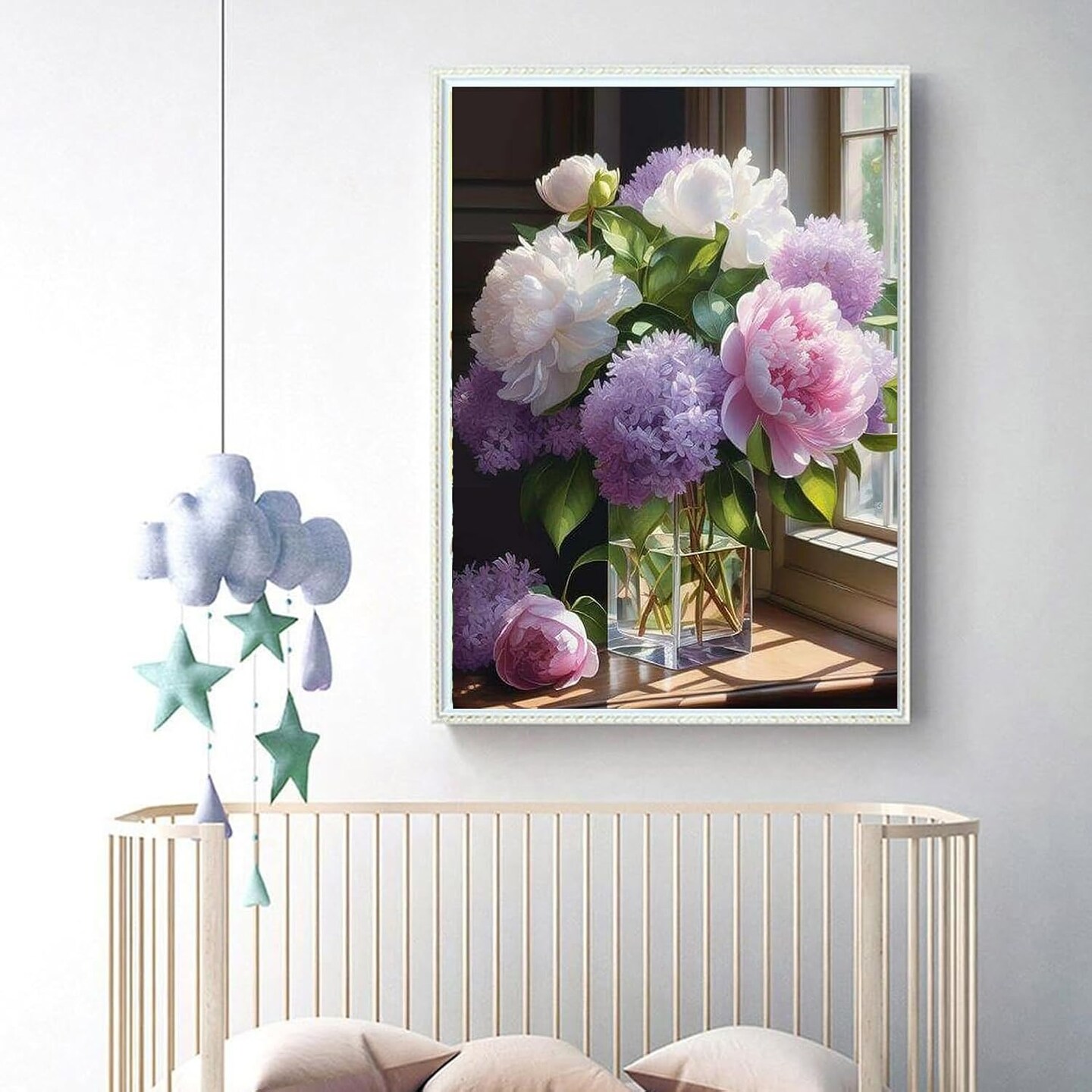 Diamond Painting Kits for Adults Flower-Flower Diamond Art Kits for Adults,Full Drill Diamond Painting Kits for Home Wall Decor(12&#x27;x16 inch)