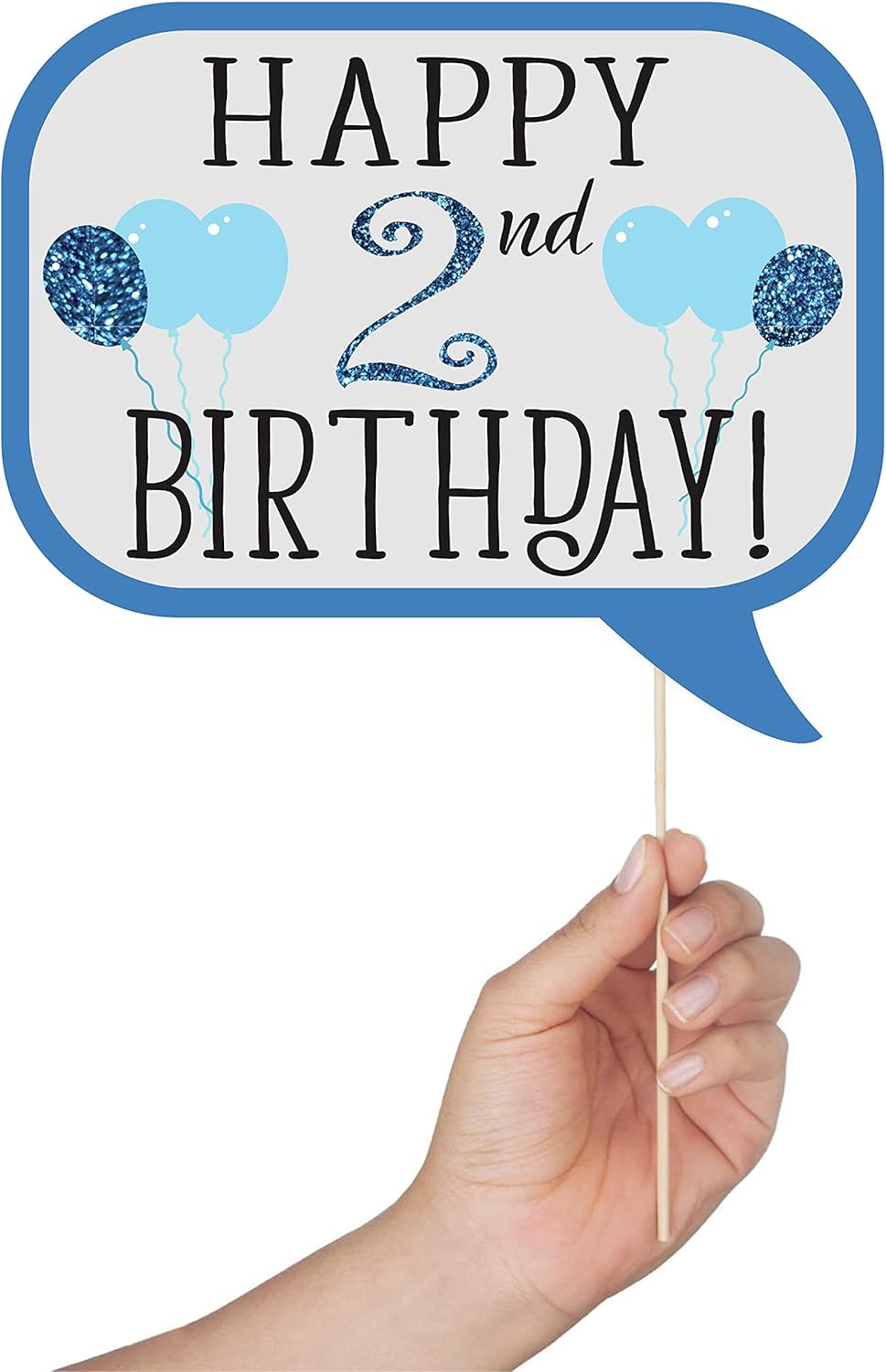 2nd Birthday Boy Photo Booth Props - 41-pc Photobooth Kit