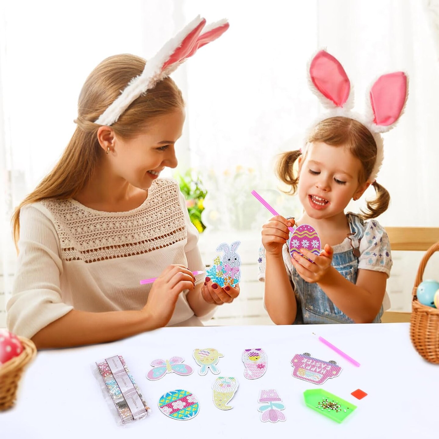 16PCS Easter Diamond Art Painting Magnets