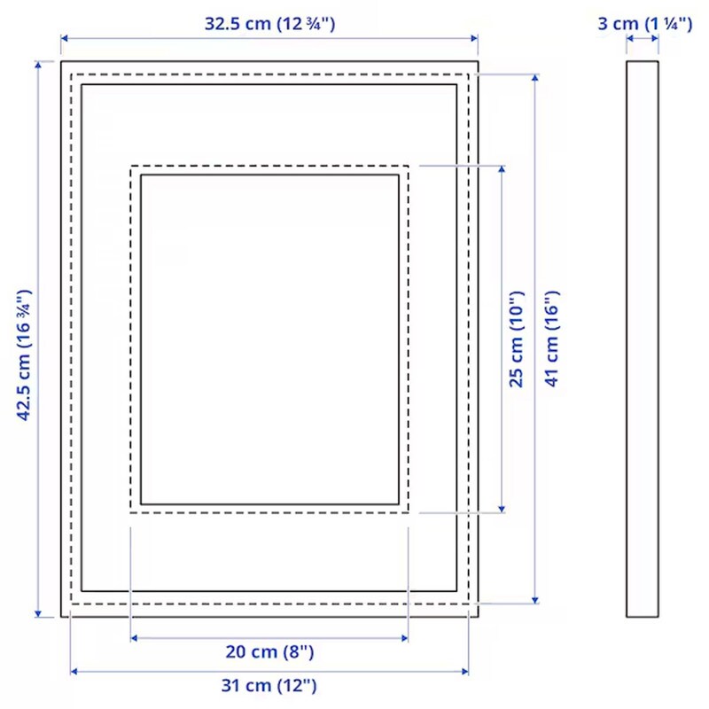 Black Photo Frame 12x16&#x22;