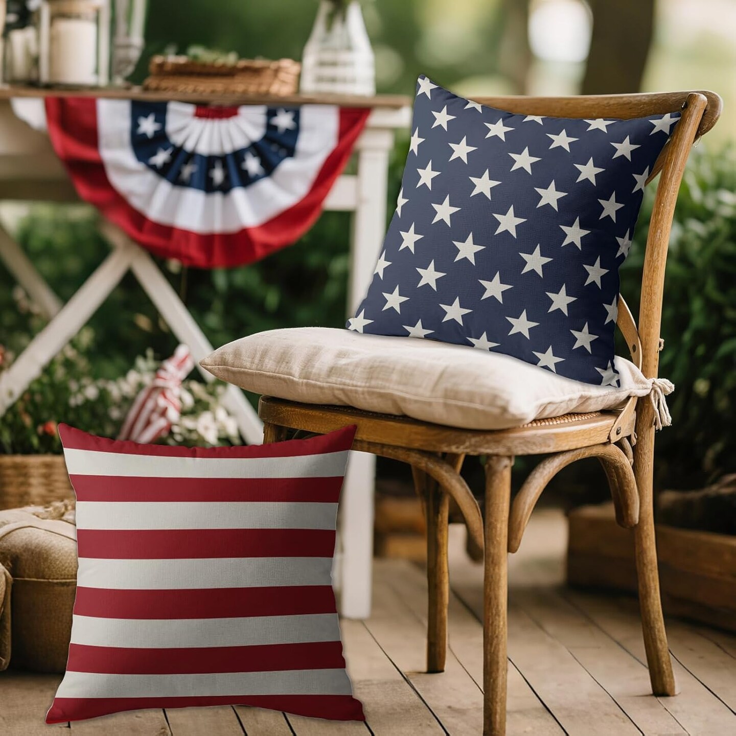 Set of 2 Throw pillow covers for 4th of July Decorations