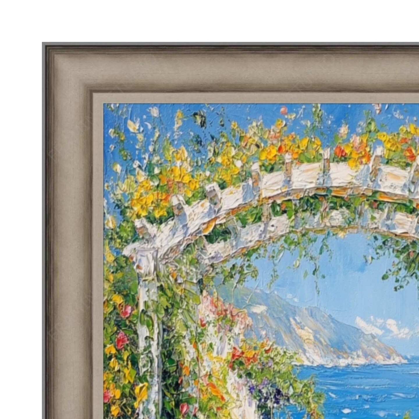 Industrial Silver Metal Slope Picture Frame 20x20 frame