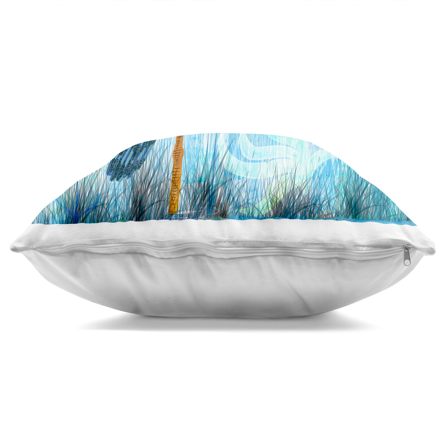 Stupell Industries Standing Crane with Blue Tones Decorative Printed Pillow design by Kay Widdowson, 18 x 7 x 18