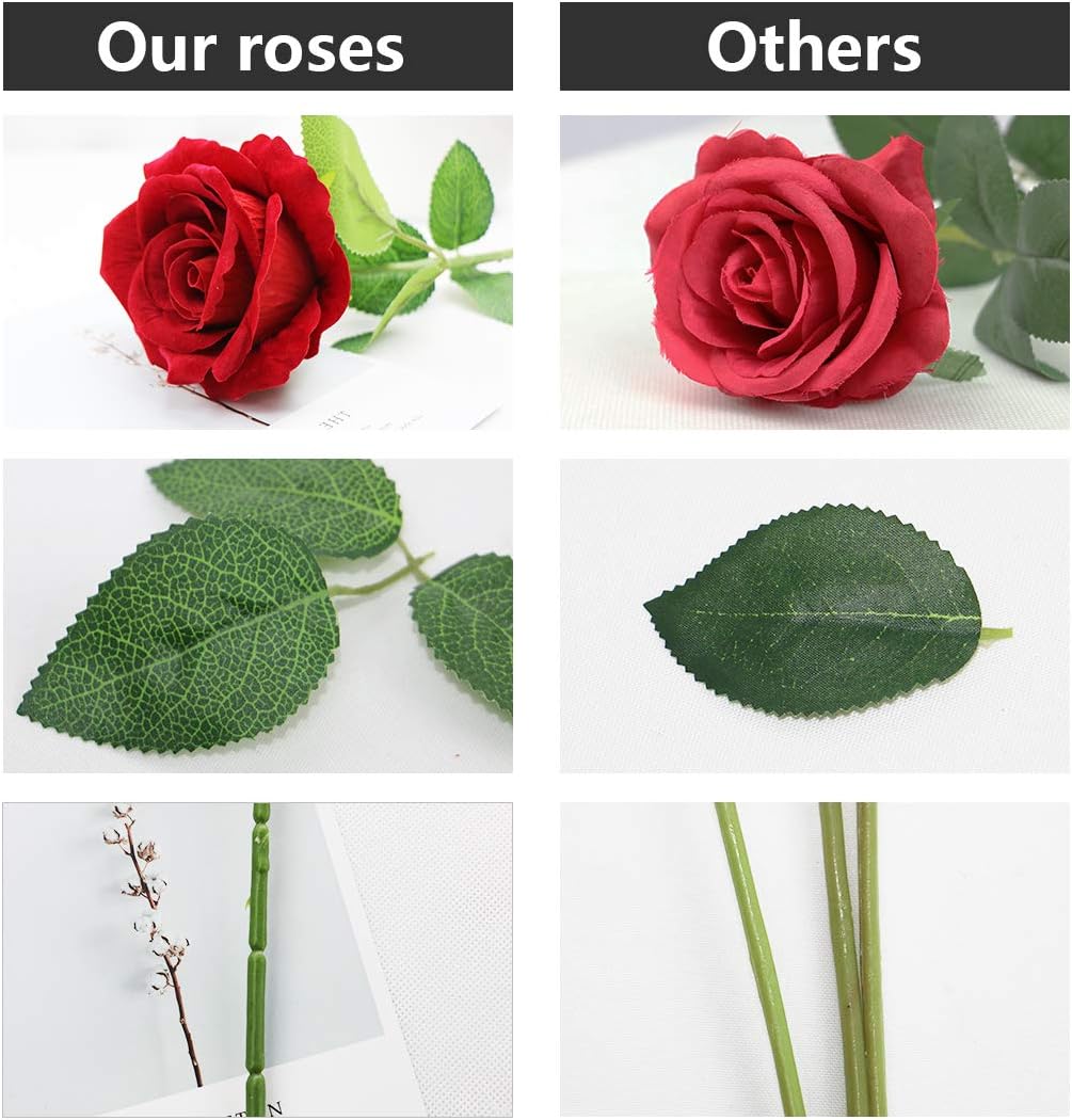 10pcs Purple Artificial Rose Flower Bouquet