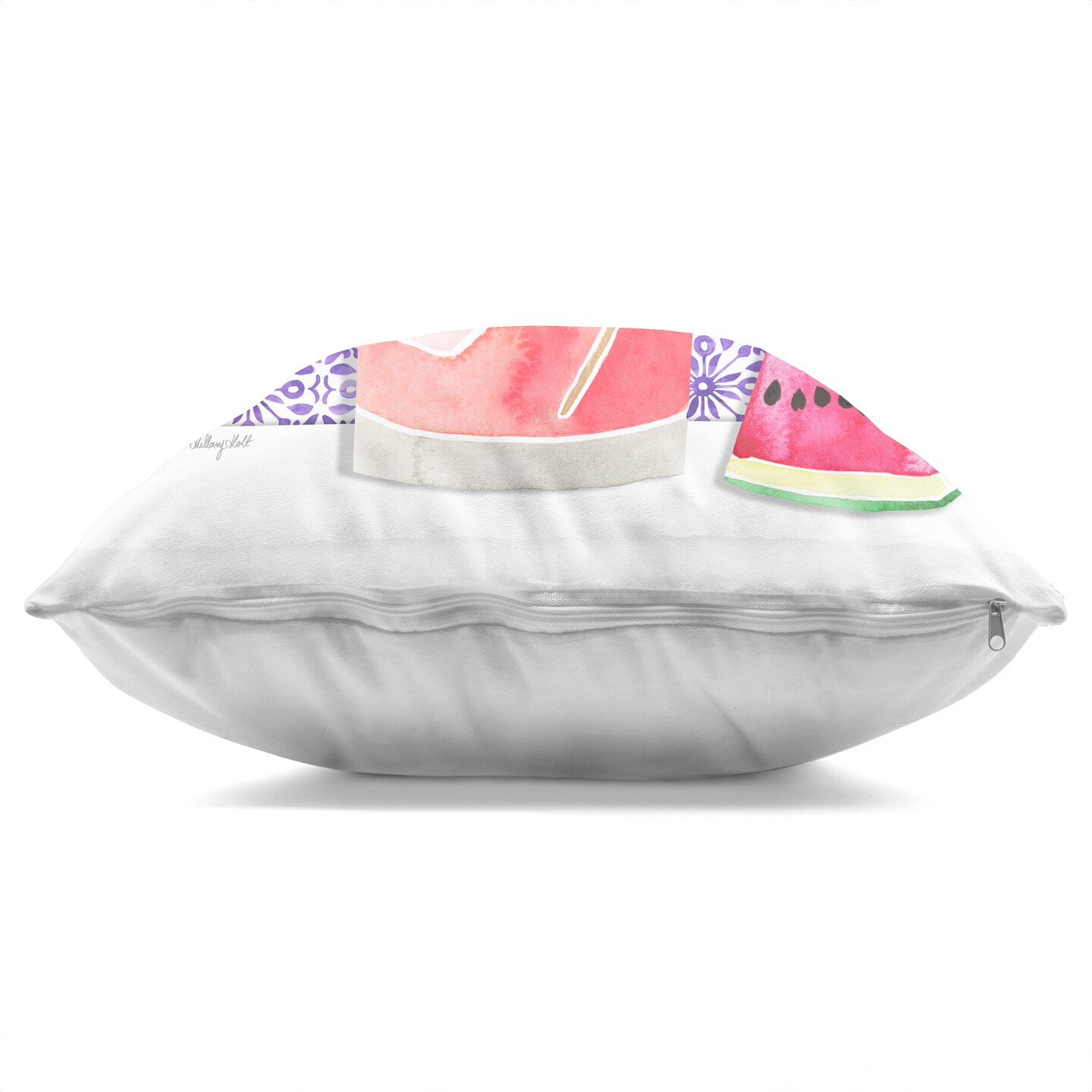 Stupell Industries Mediterranean Watermelon Drink Decorative Printed Pillow design by Hillary Holt, 18 x 7 x 18