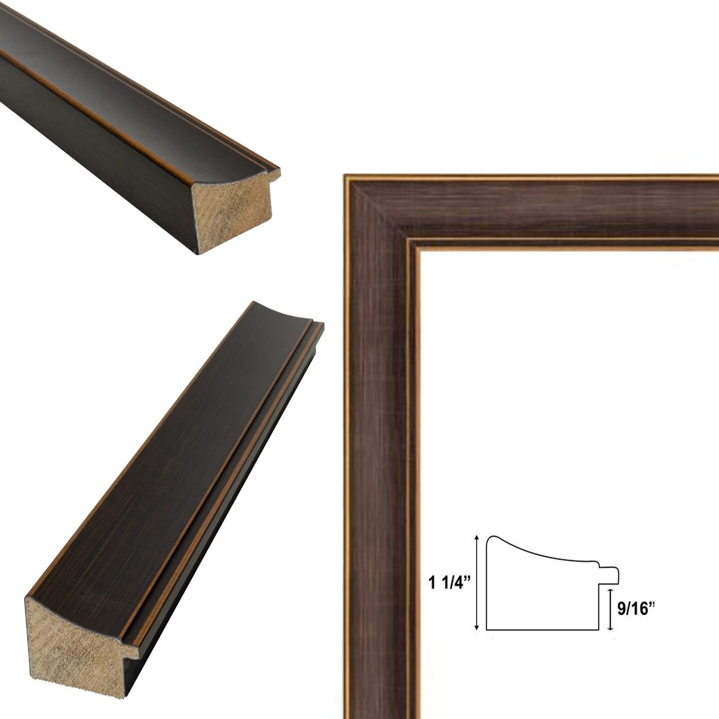 Vintage Bronze Scoop Antique Picture Frame 40x60 frame