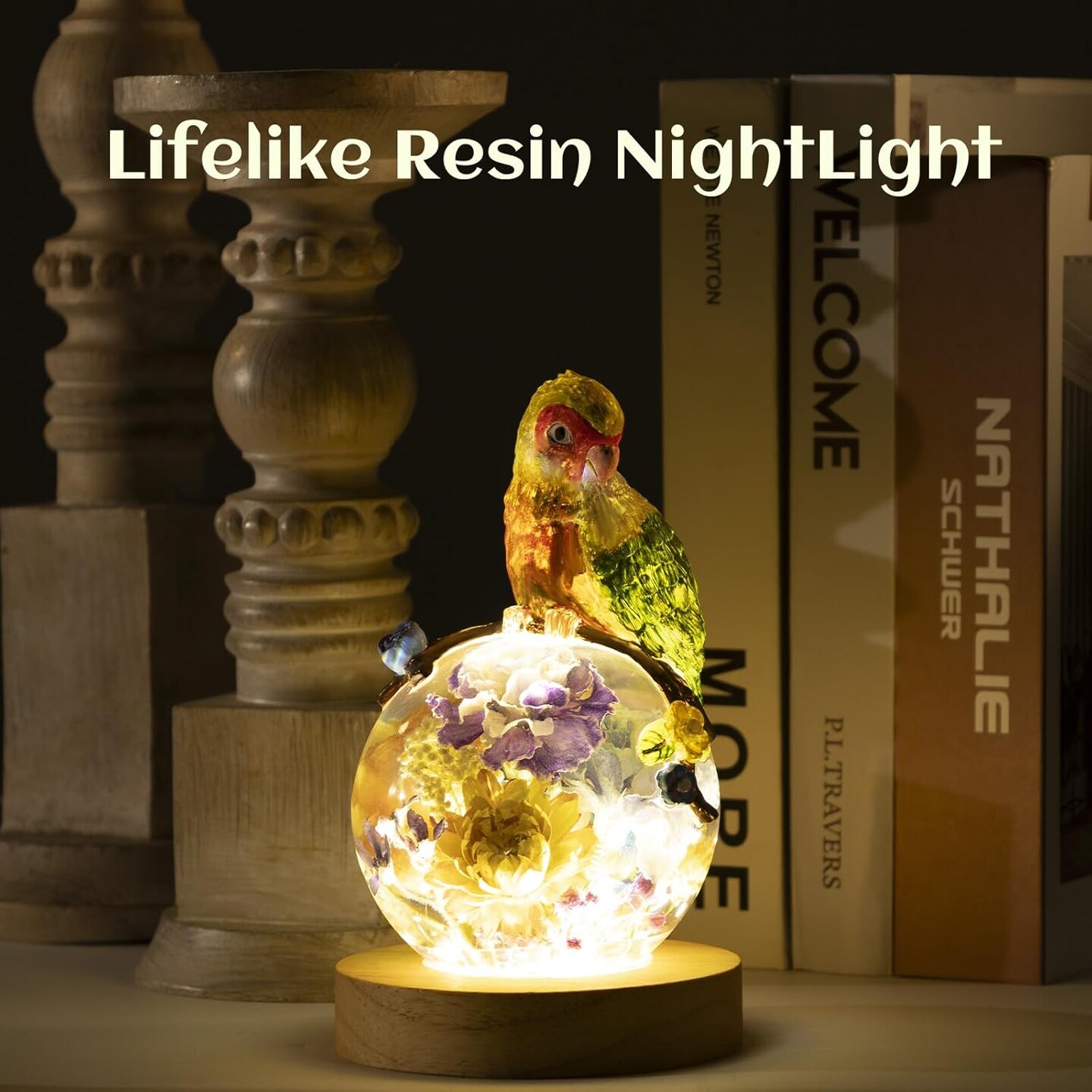 LET&#x2019;S Resin Crystal Ball Resin Molds, Crystal Orb Decorative Statue Silicone Molds with Mushroom Stand and Bird Figurine,3D Sphere Epoxy Resin Molds for DIY Tabletop Decor, Housewarming Gifts