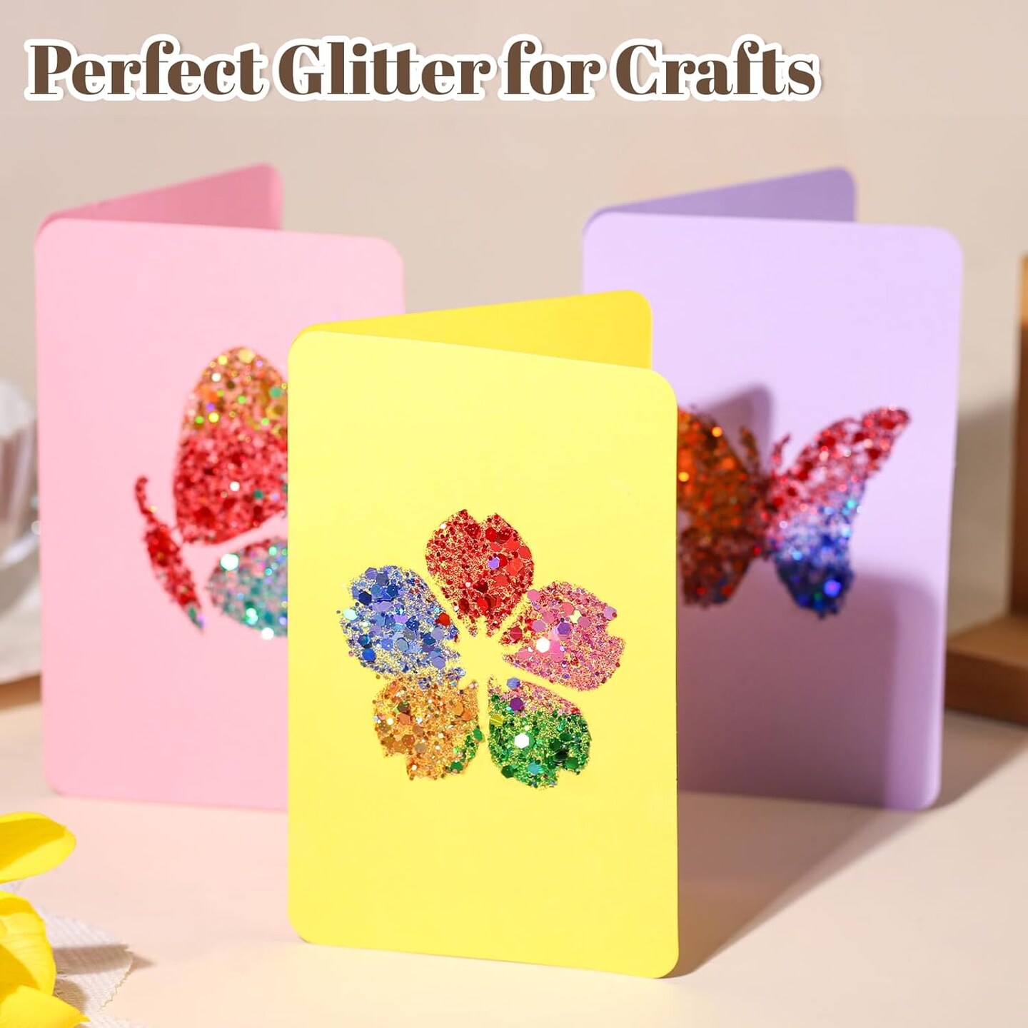 Chunky Glitter, 24 Colors Holographic Chunky Glitter for Crafts, Resin, Tumblers, Nail Body, DIY Party Decorations