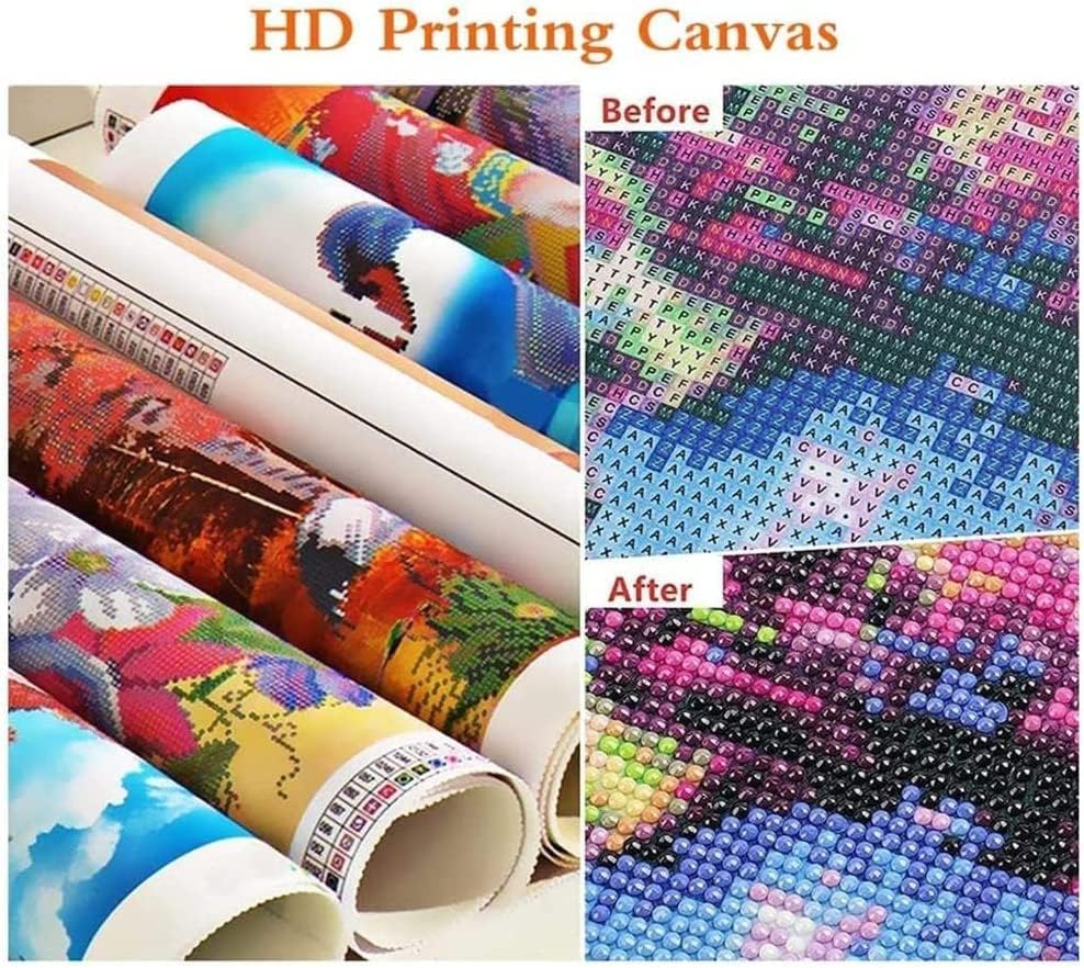 Ginfonr - 5D Diamond Painting Kit Dragon Ice Fire Beast, 2 Pezzi Da 30x40 Cm, Con Tela E Strass Rotondi, Decorazione Parete