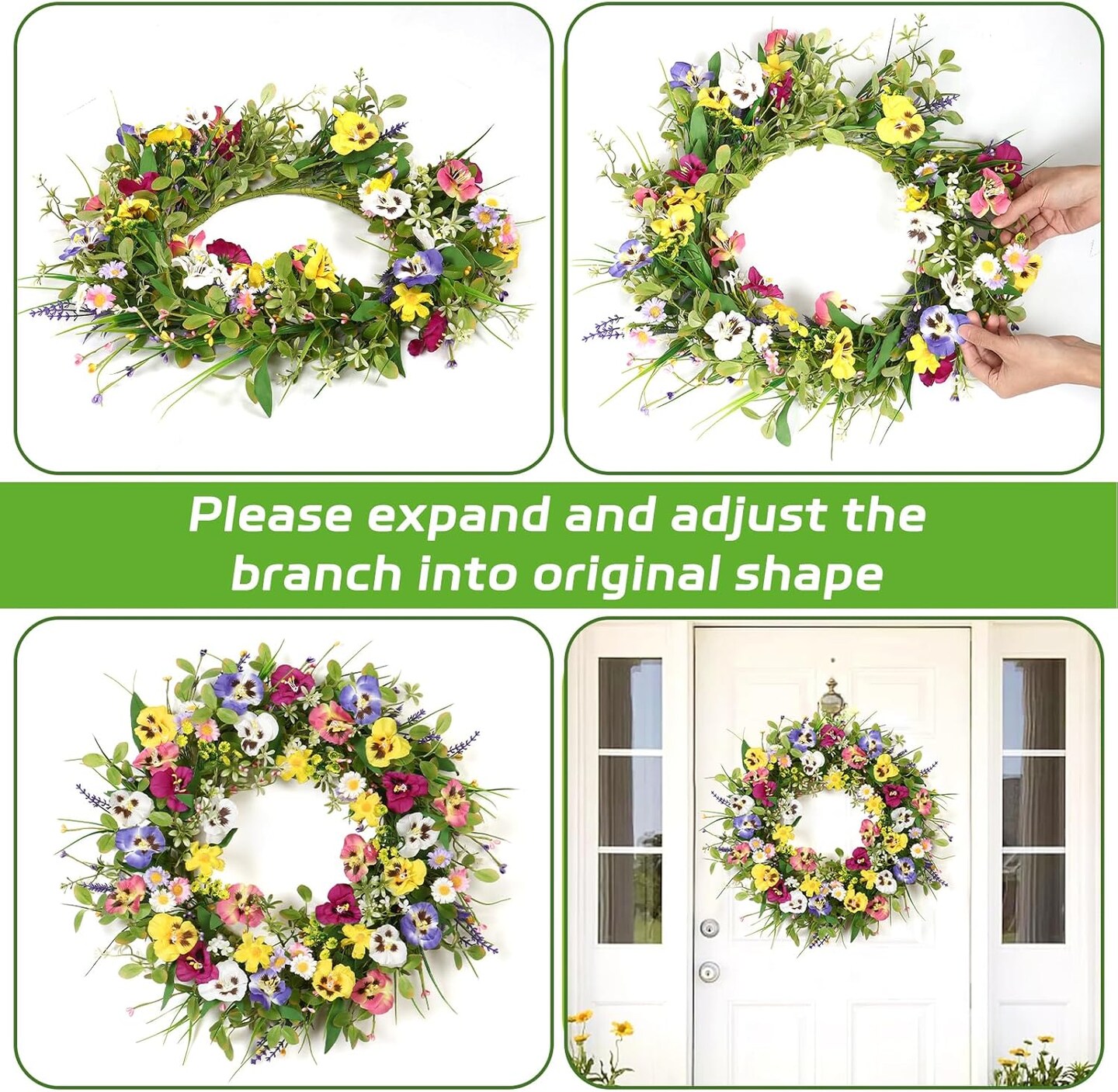 20 Inch Spring Wreaths for Front Door