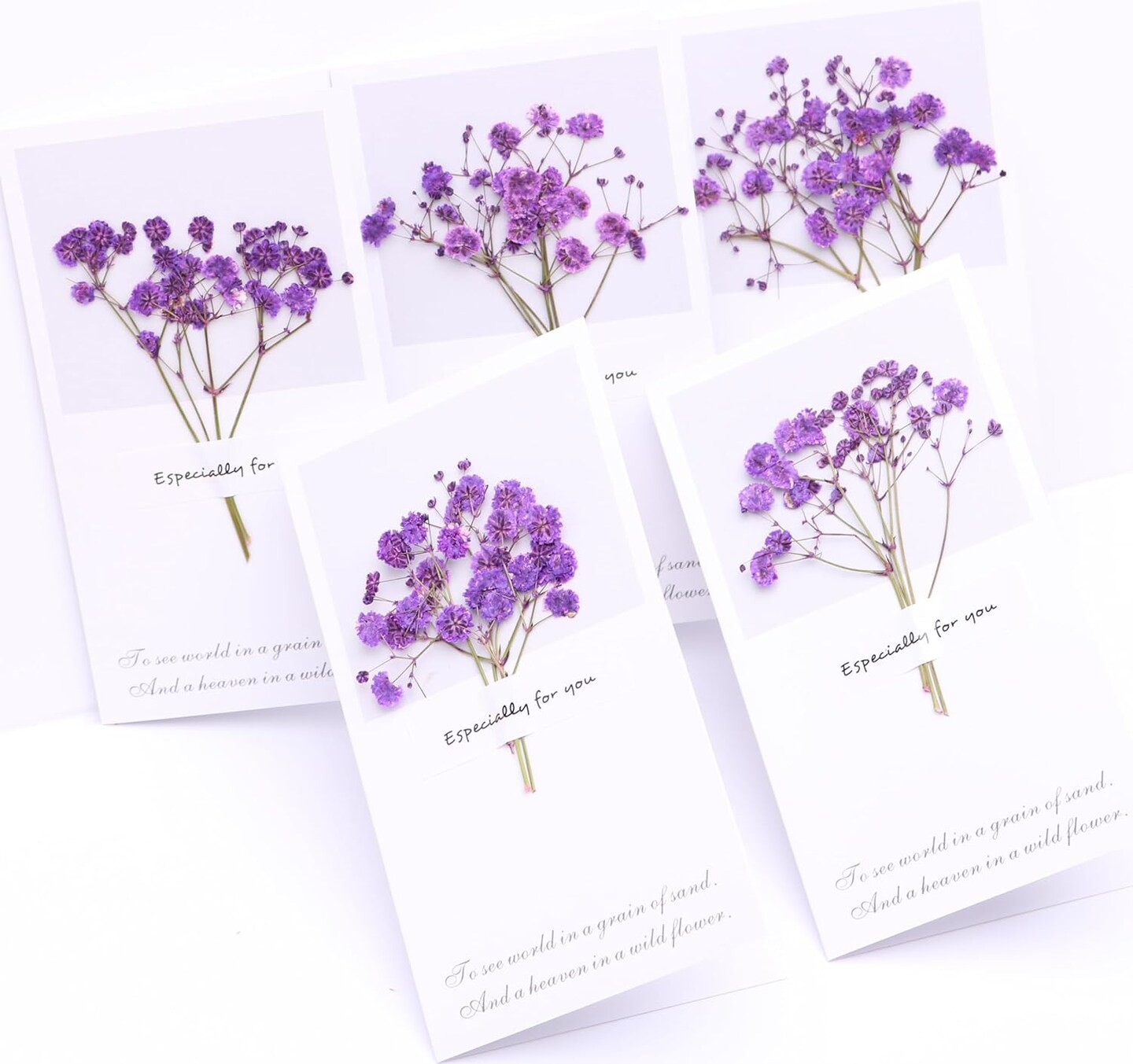 30 Branches Purple Pressed Flowers Bulk Dried Flower Kit for Resin , Dried Babys Breath Flower Natural