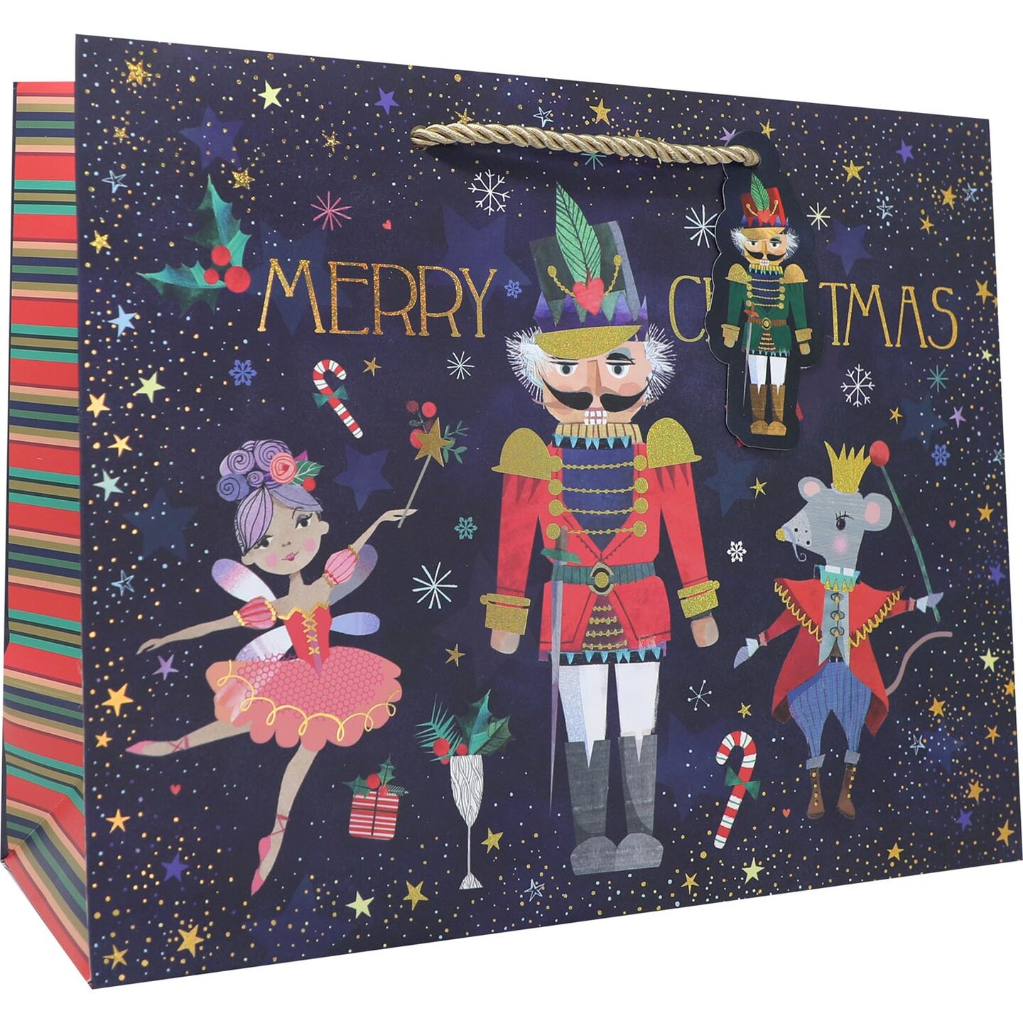 Pack/6: Nutcracker Ballet Gift Bag - 12-1/2 x 5 x 10&#x22;