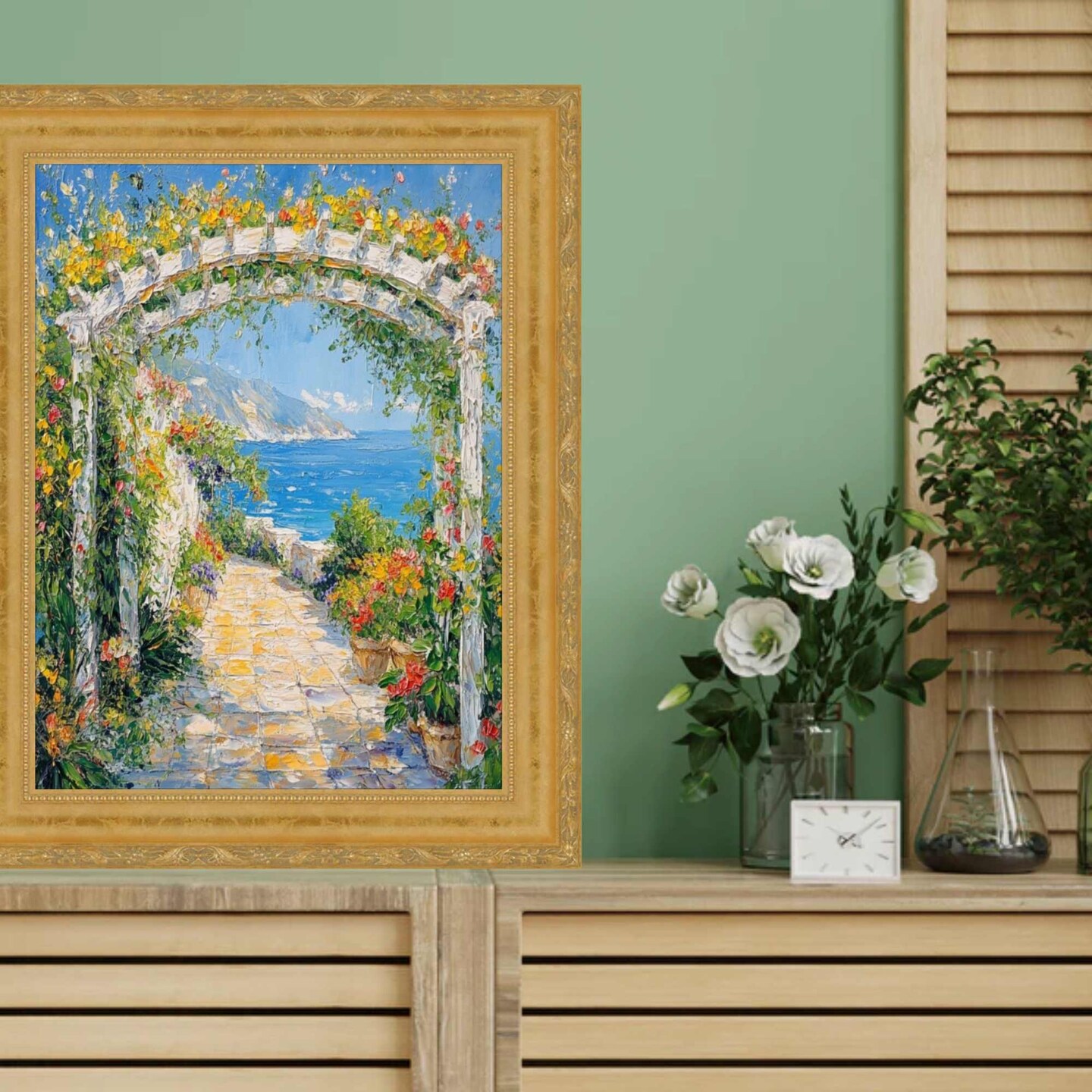 Gold Leaf Scoop Victorian Picture Frame 20x20 frame
