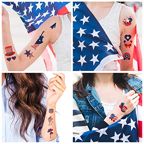 90Pcs Fourth of July Temporary Tattoos