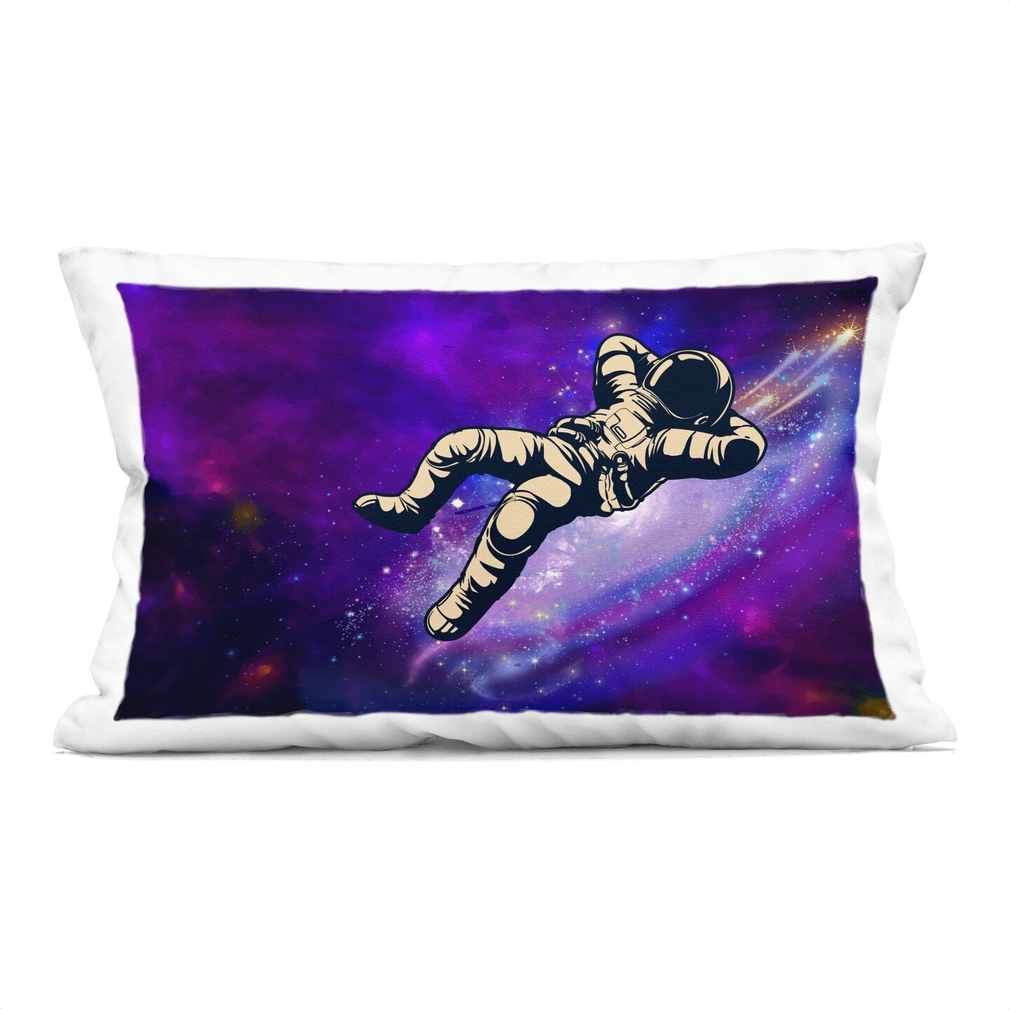 Stupell Industries Astronaut Floating in Galaxy Decorative Printed Pillow design by Jesse Keith, 14 x 7 x 20