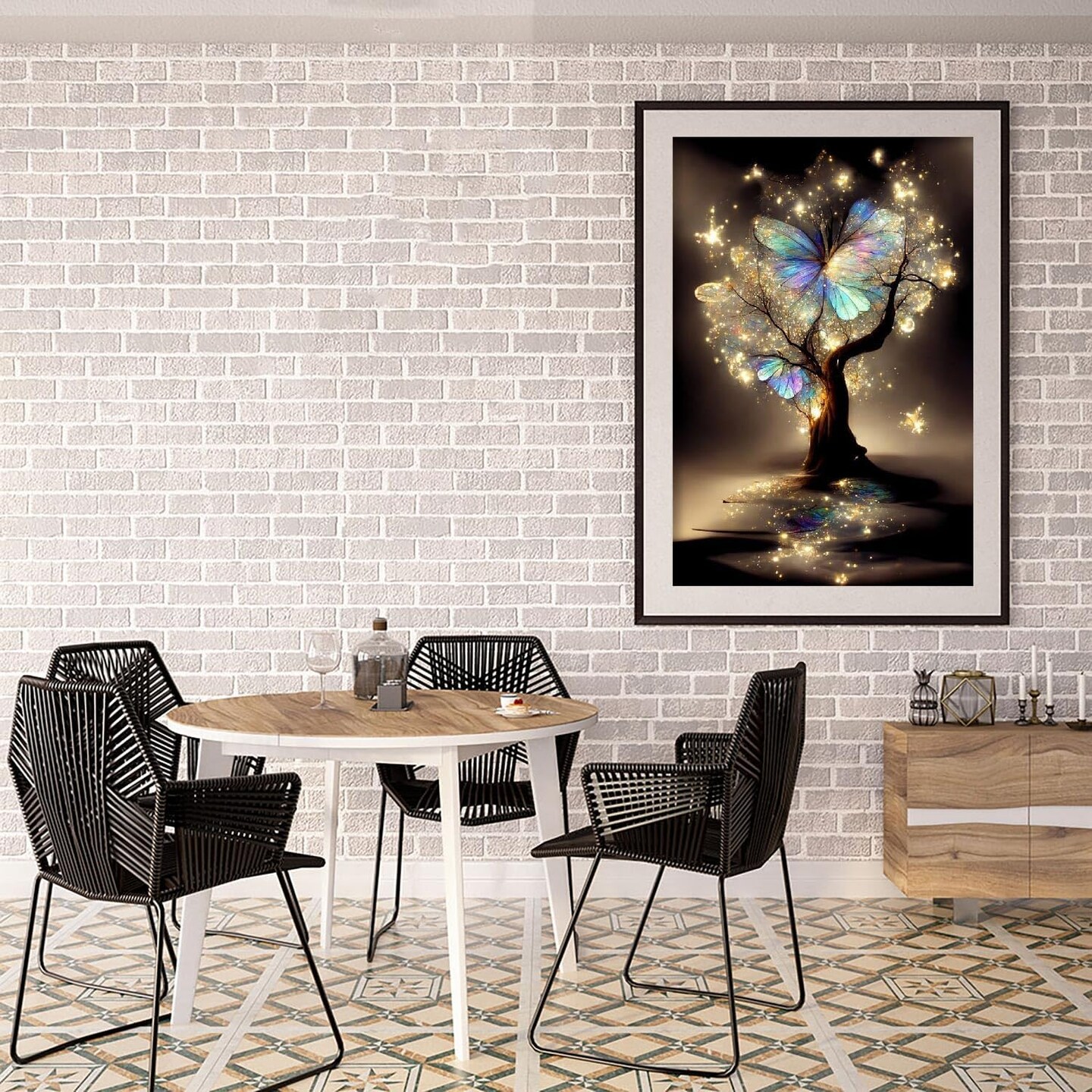 Diamond Painting Kits for Adults. Butterfly Tree of Life Diamond Art Full Drill Round Gem Art 5D Diamond Dots Diamond Kits for Beginners Gem Art Painting Suitable Home Wall Decor 12x16inch