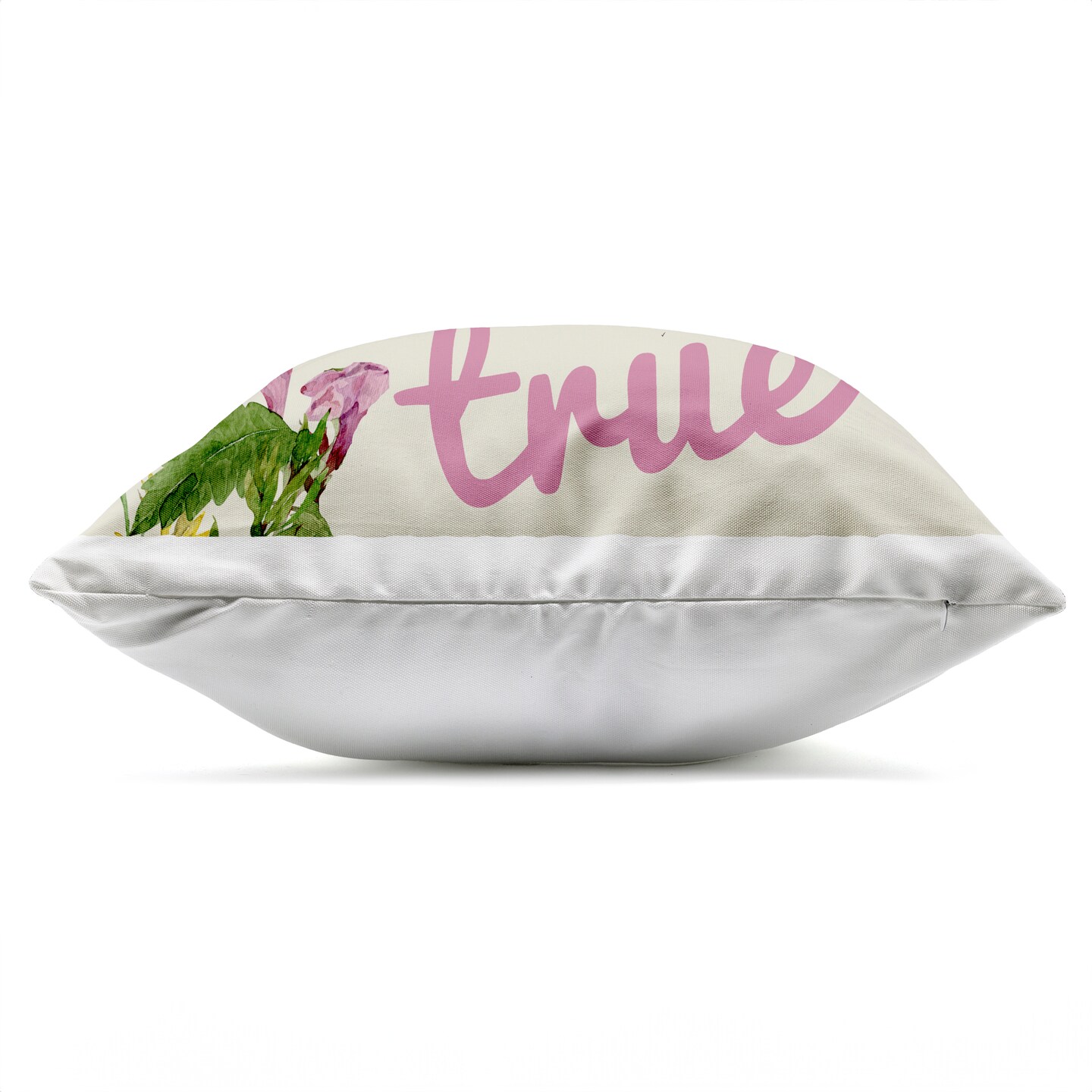 Stupell Industries Dreams Come True with Florals Outdoor Printed Pillow design by Kim Allen, 18 x 7 x 18