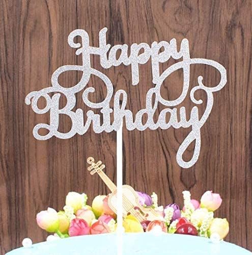 Happy Birthday Banner with Cake Topper, Rainbow Birthday Banner, Colorful Circle Paper Garland with Colorful Triangle Flags for Birthday Party Supplies