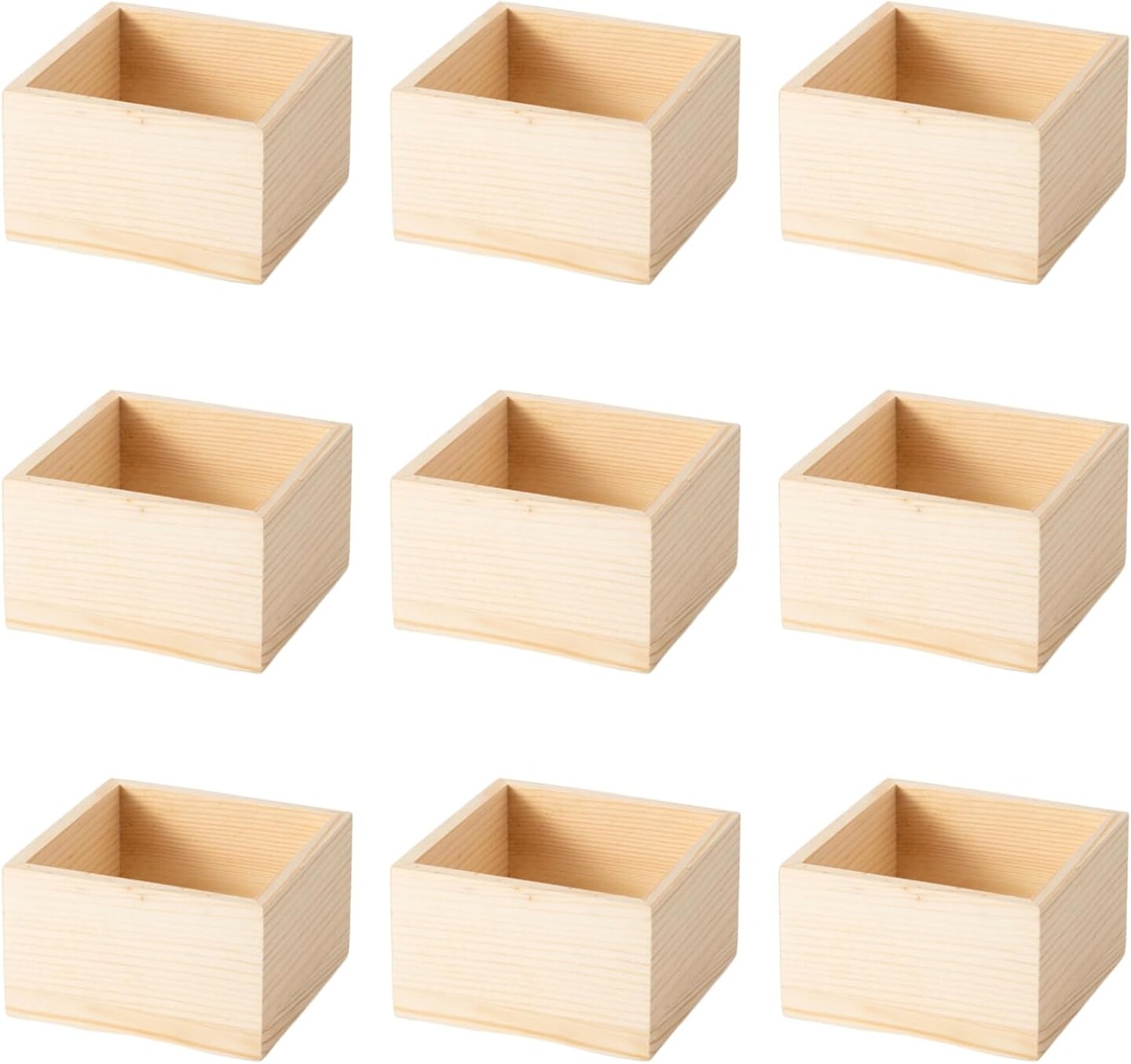 2 Pcs Unfinished Wood Crates