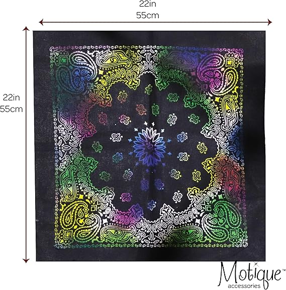 22 Inch Cotton Paisley Bandana