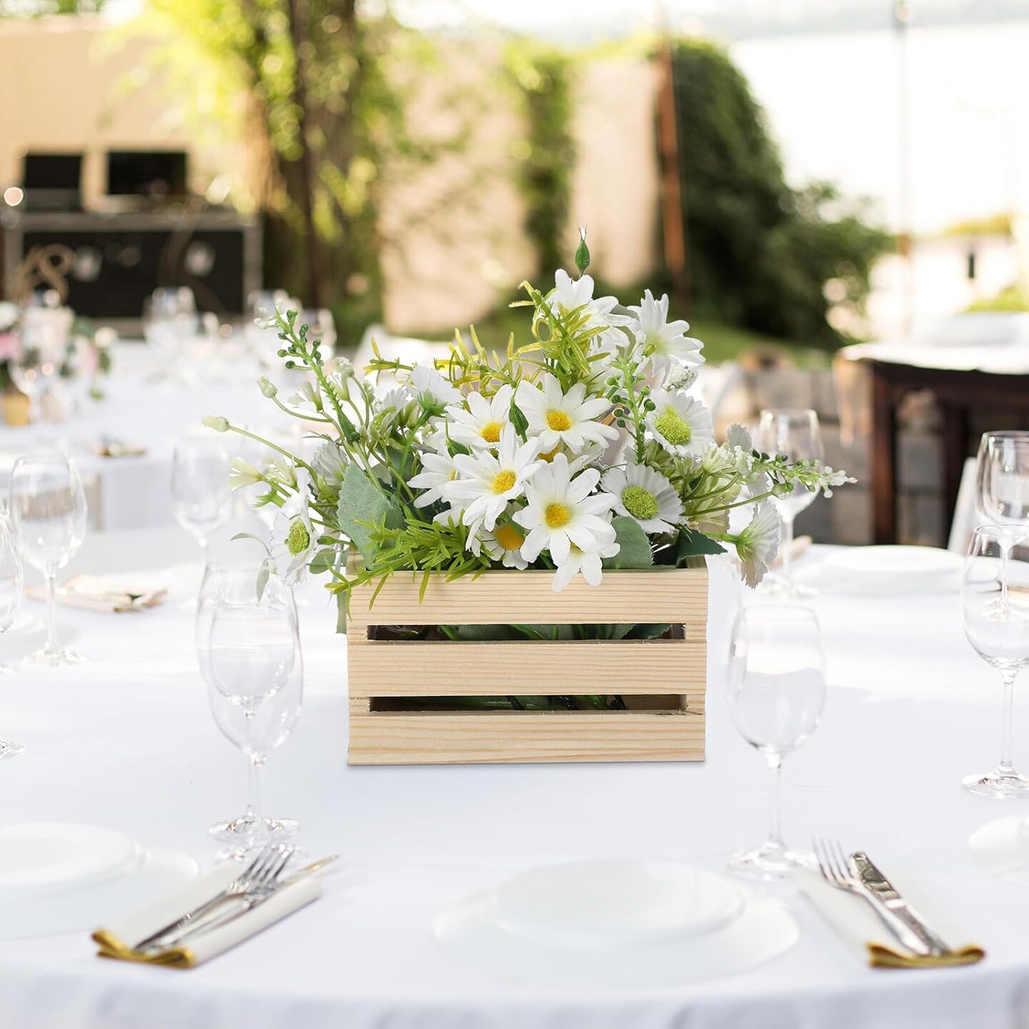 12 Pcs Decorative Wood Crates Nesting Storage Container