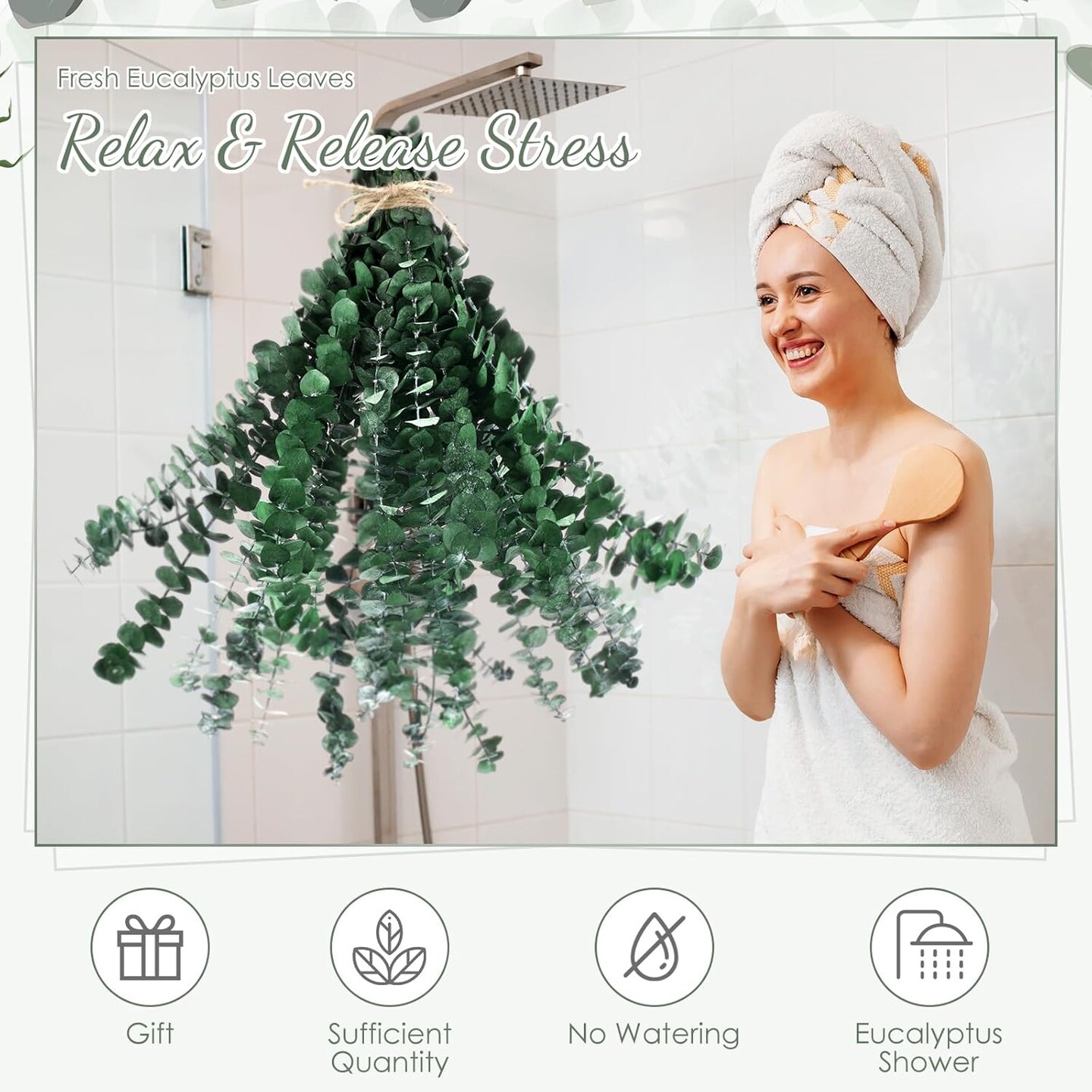 80 Pcs Large Dried Eucalyptus Stems 17inch Natural Real Fresh Eucalyptus Branches for Shower Hanging Fresh Plant Greenery Leaves for Wedding Bathroom Vase Filler DIY Garland Decor