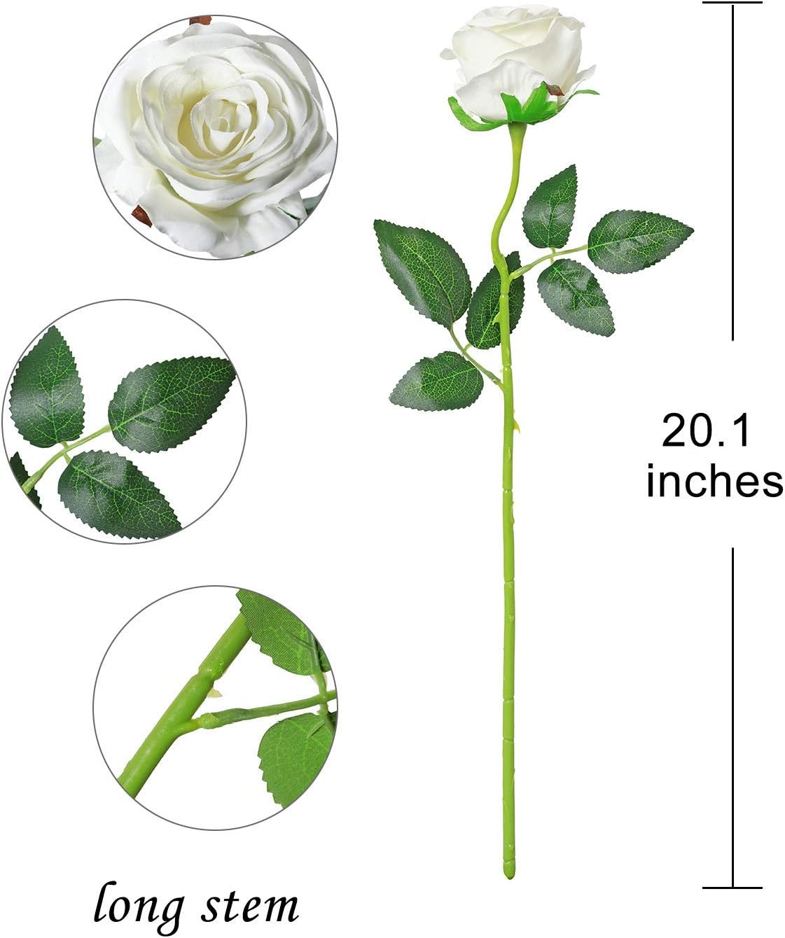 Artificial Flowers Silk Roses Fake Bridal Wedding Bouquet