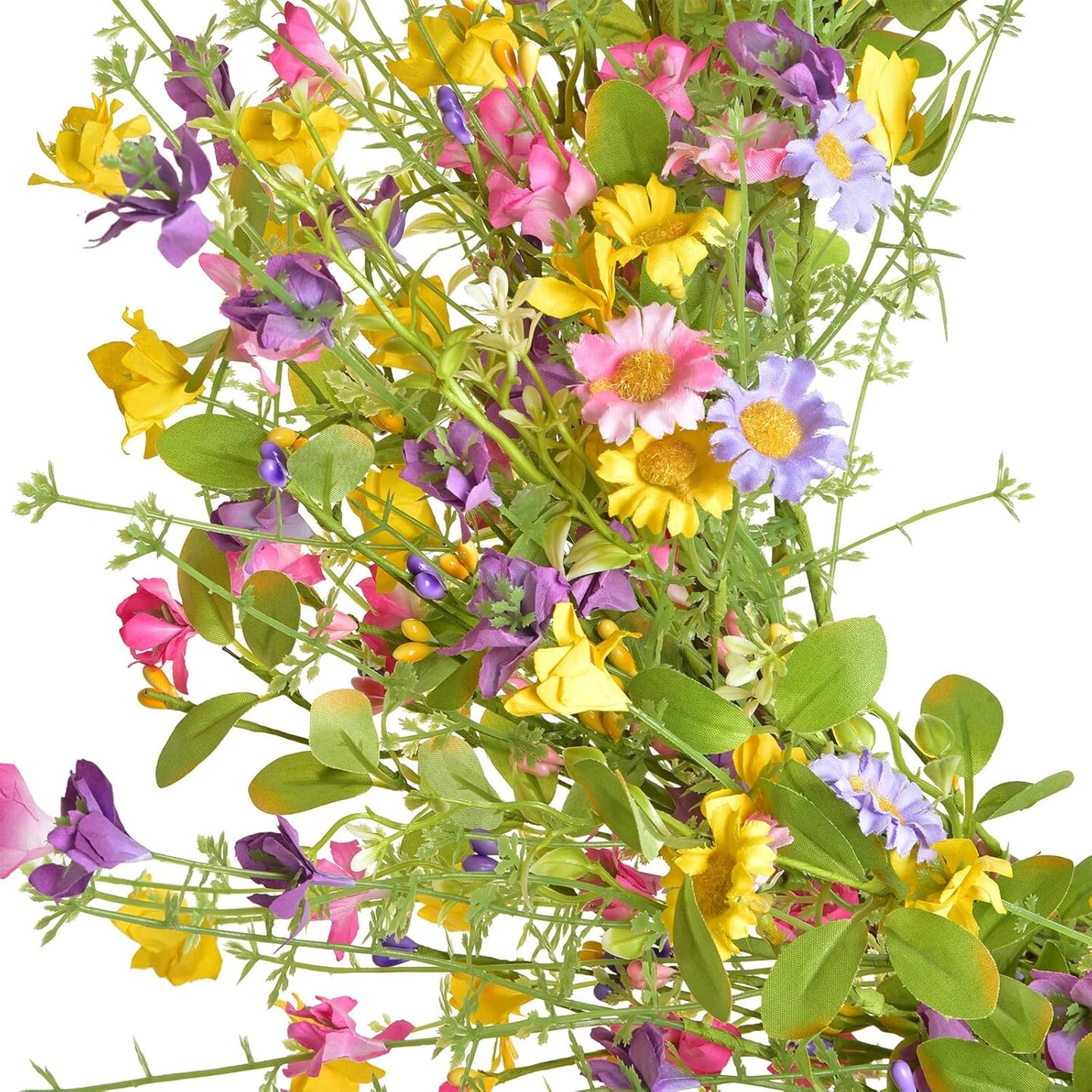 24inch Artificial Spring Flower Wreath for Front Door