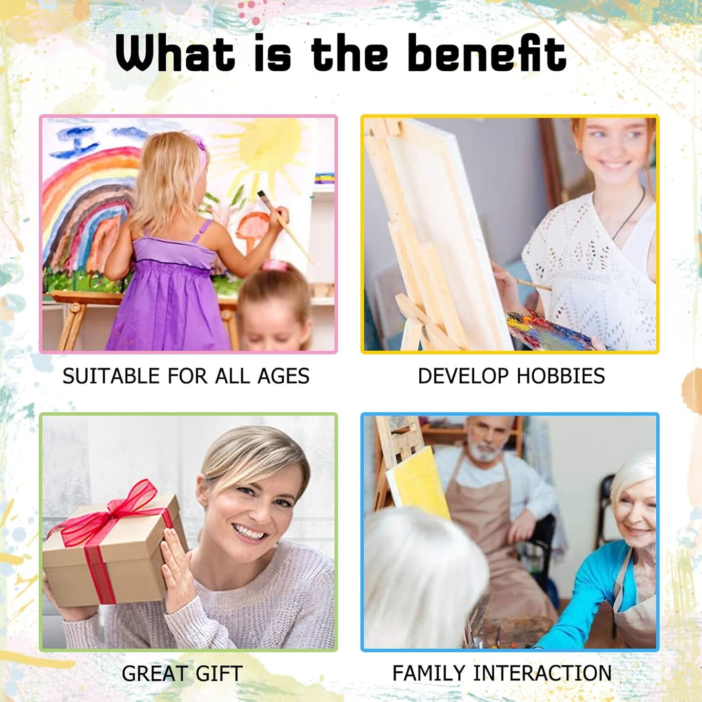 Paint by Number Kits for Adults, Turtle Paint by Numbers Kit, DIY Acrylic Painting by Number Kits - 16" x 16"