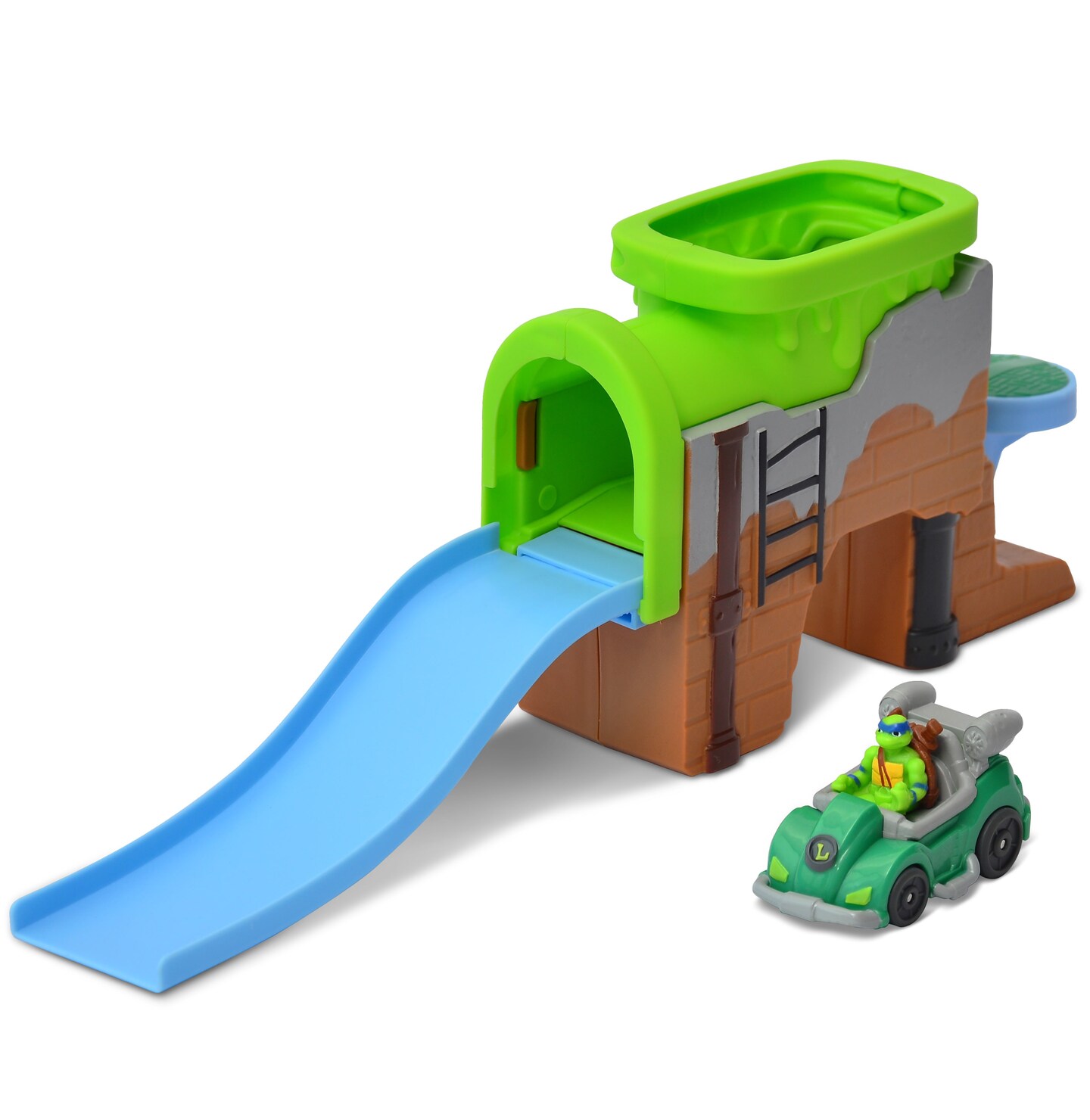 Legend Toys Teenage Mutant Ninja Turtles TMNT Mini Vehicle Playset &#x2013; Ninja Turtles Race Track &#x26; Car Adventure - Officially Licensed