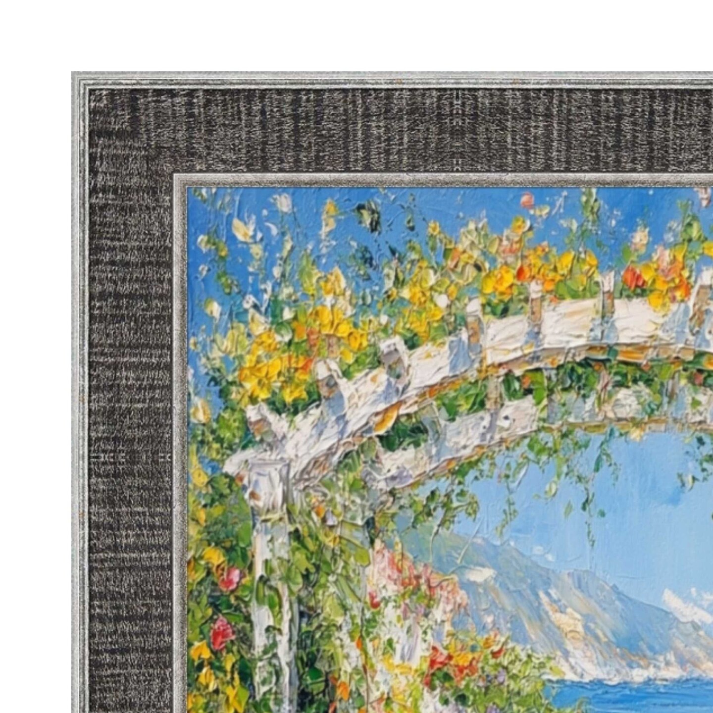 Rustic Wood Black Silver Picture Frame 27x40 frame