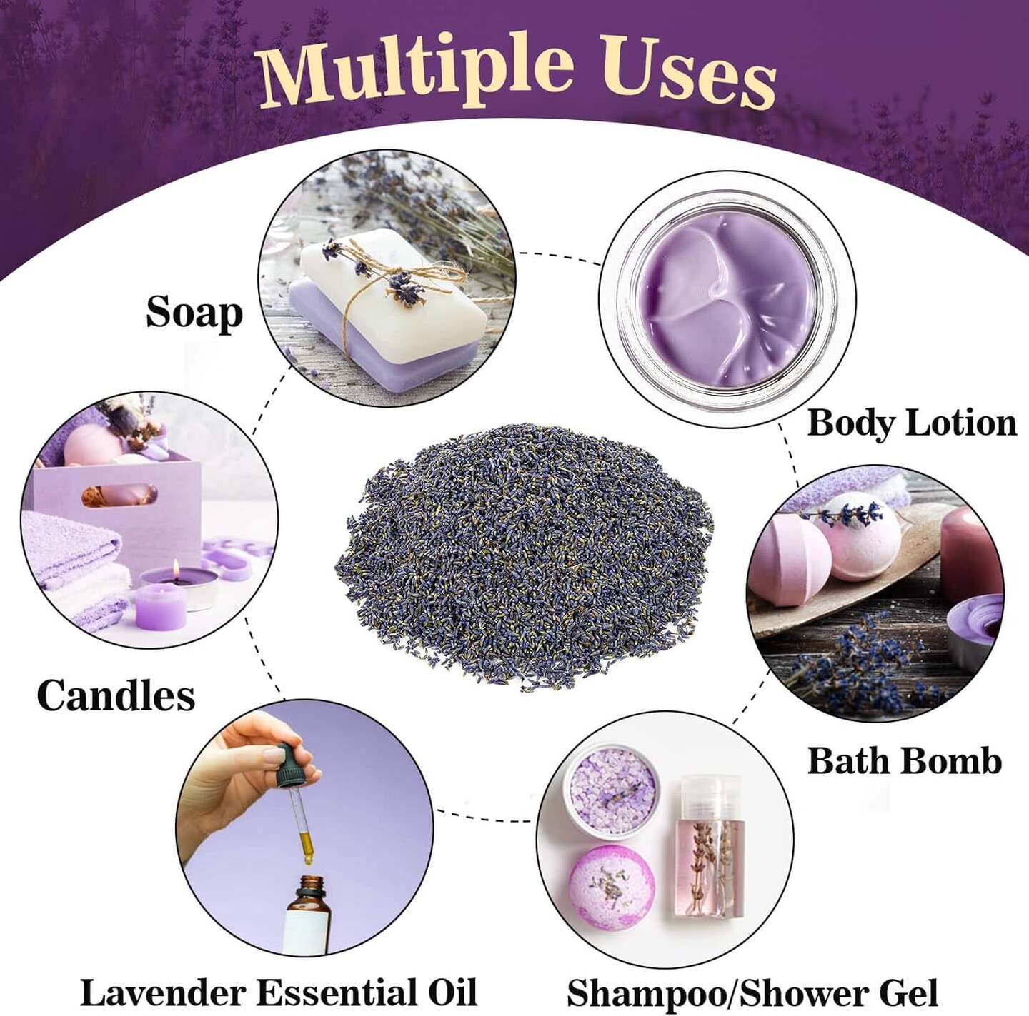 3oz Lavender Dried Lavender - Lavender Buds Sachets for Drawers and Closets Lavender Flowers Sachet Bags Fresh Scents Lavender Sachet Bags Dried Flowers for Patry Birthday Bridal Shower Bulk