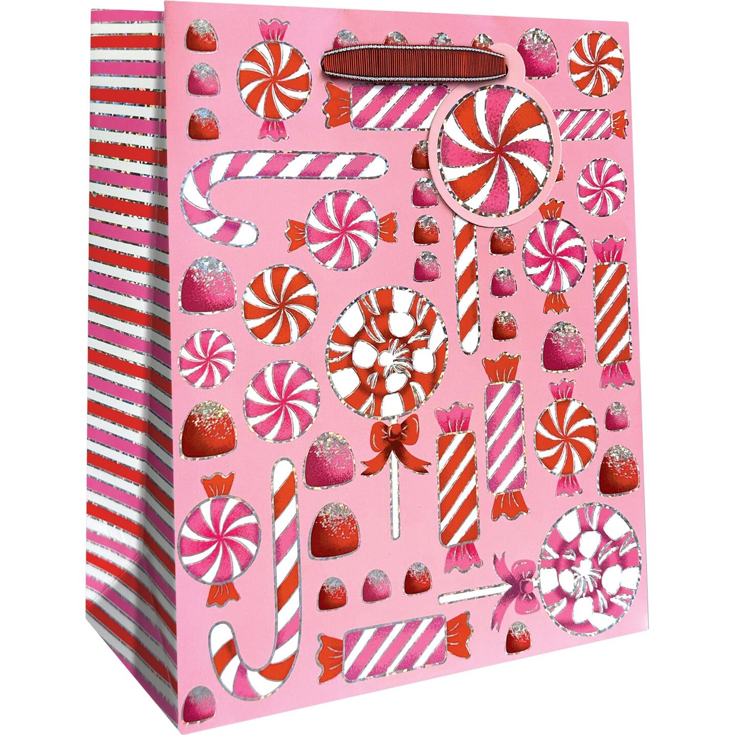 Pack/6: Candy Christmas Gift Bag - 8 x 4 x 10&#x22;