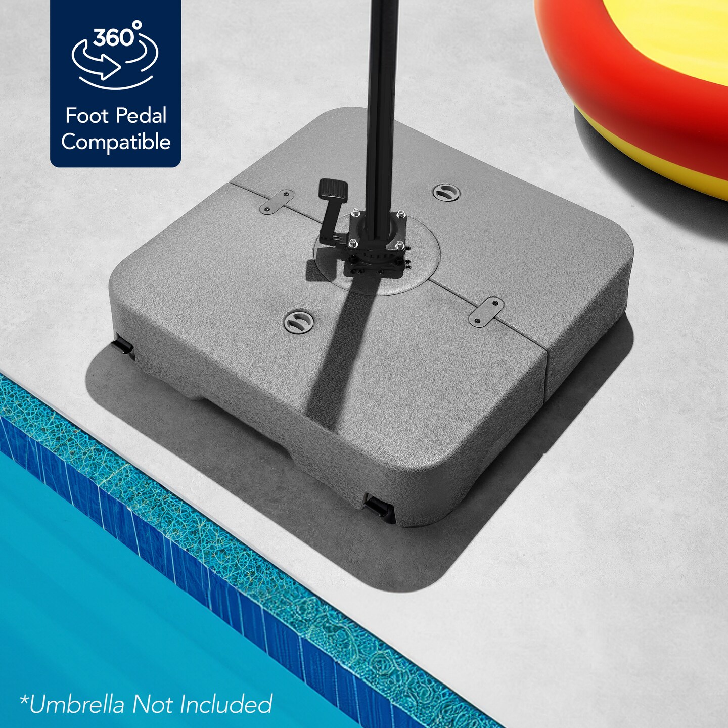 Best Choice Products Heavy-Duty Outdoor Cantilever Base Stand w/ Wheels, Locks, Fillable 330lb Capacity