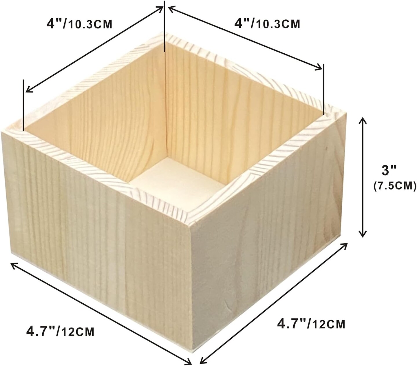 3 Pack Bamboo Storage Crates