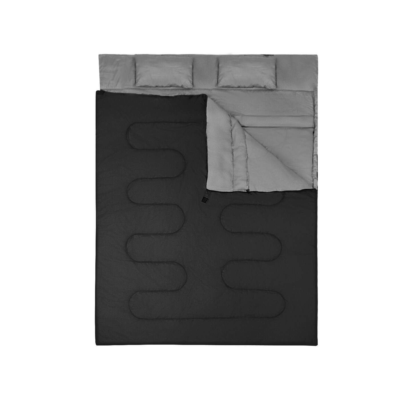 Double Sleeping Bag with Pillows 2-in-1 Convertible Design, Waterproof & Warm