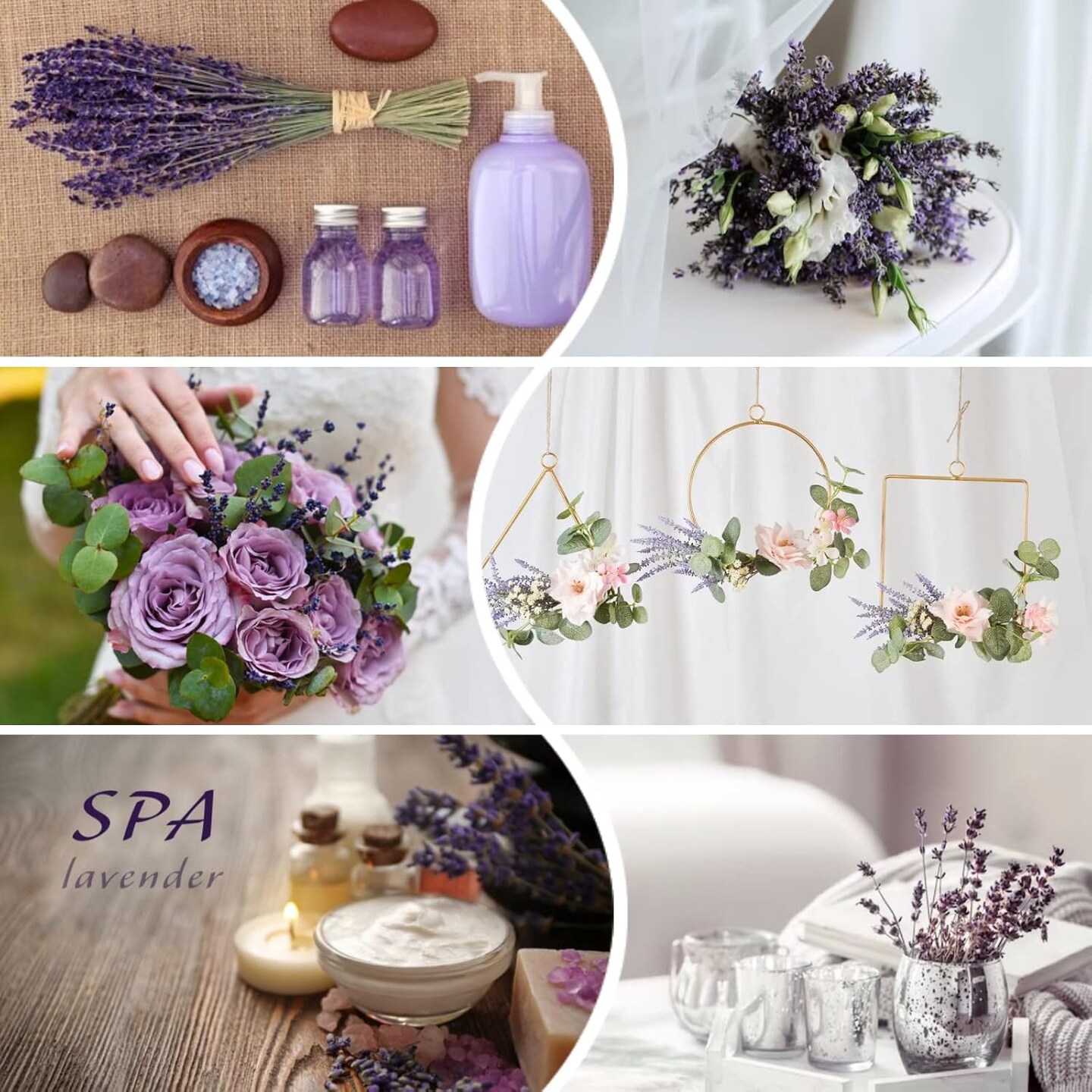 Dried Preserved Lavender Flowers Bundle-Natural Dried Lavender Bouquet 180-200 Stems 15&#x27;&#x27;-17&#x22; for Wedding Home Shower Vase Decor, Aromatherapy, Fragrance, Fresh, Dry, 2 Packs