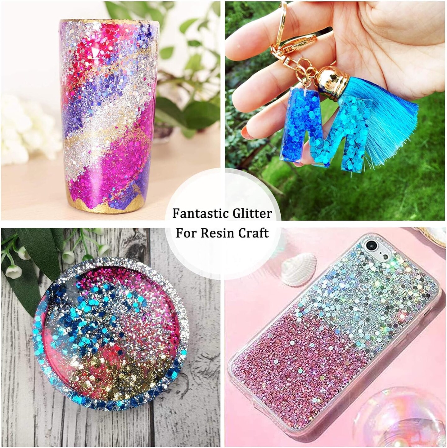 100g Holographic Chunky Glitter, Cosmetic Mixed Hexagon Chunky & Fine Craft Glitter Resin Sequins for Epoxy Glass, Resin Art, Body, Hair, Face, Nail, Slime, Tumbler, Festival Party - Turquoise