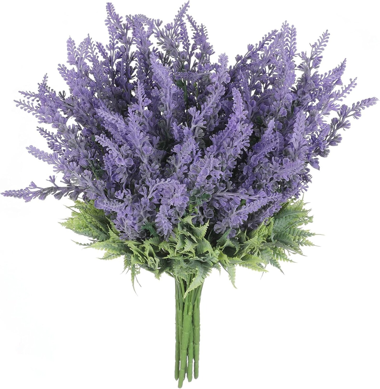 Lavender Artificial Flowers Bulk Stems Faux Purple Plants Real-Touch Bouquets DIY Home Decoration, 8pcs