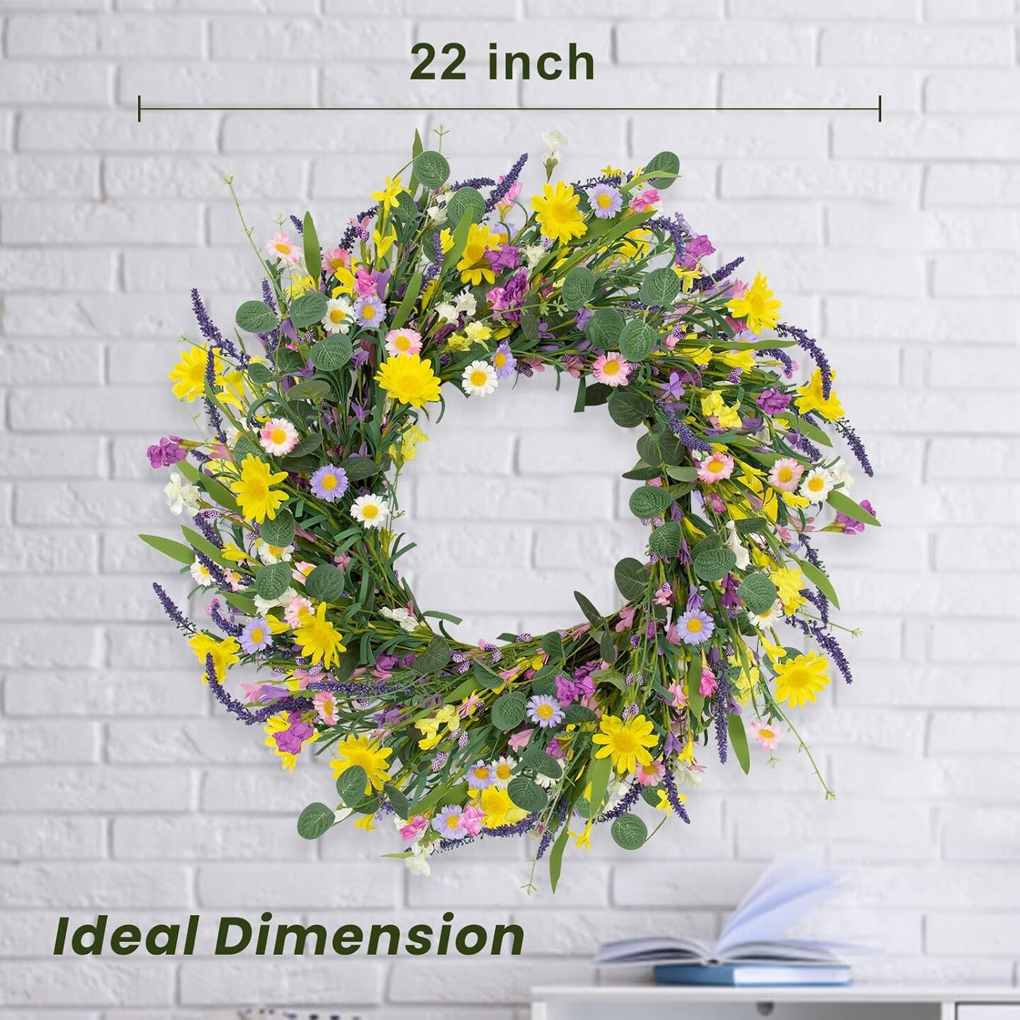 Spring Wreaths for Front Door Artificial Wreath