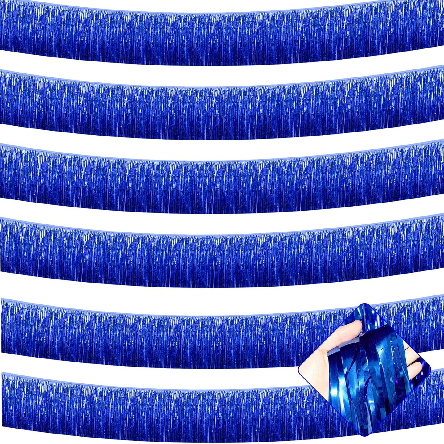 6 Pack 10 Feet Foil Fringe Garland for Party Decorations