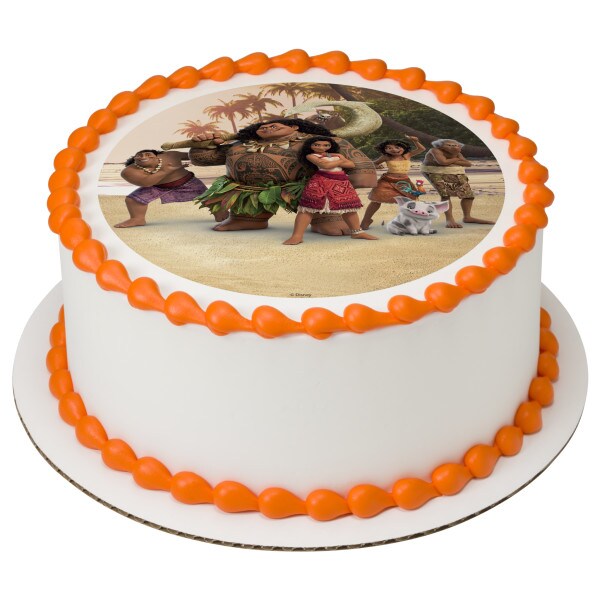 Moana Ocean Edible Cake Topper Image 7.5in Round