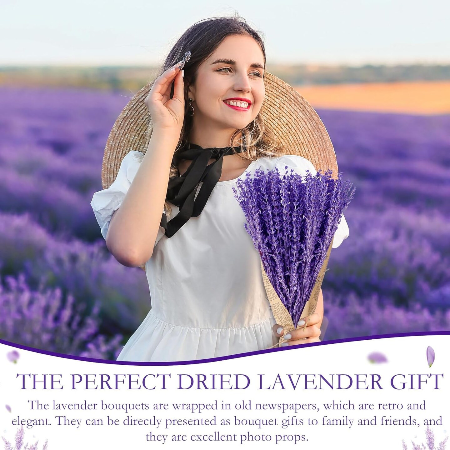 18 Bunches Dried Lavender Bundles 15.7 Inch Natural Dried Lavender Flowers Bouquet Lavender Organic Bulk for Home Weeding Decoration DIY Arrangements Home Fragrance