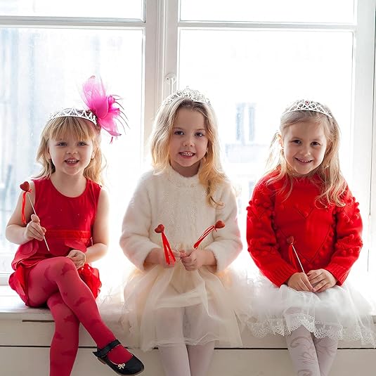 20 Pieces Girls Tiara Crown Silver Princess Crowns Girls Crystal Tiaras for Wedding Birthday Party