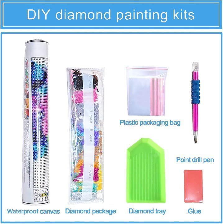 Cute Diamond Painting Kits for Adults-Diamond Art Kits for Cartoon, Cup Gem Art Kits for Adults for Gift Home Wall Decor (12x16inch)