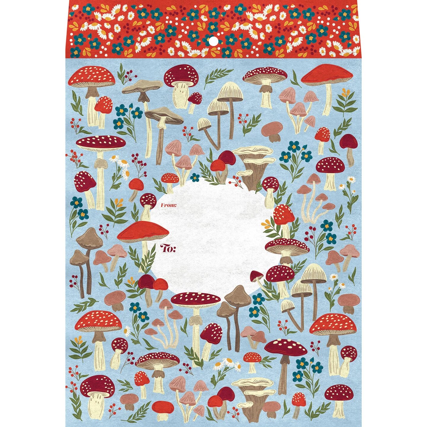 Pack/6: Mushroom Forest Theme Mailing Envelope - 9 x 1/2 x 12&#x22;