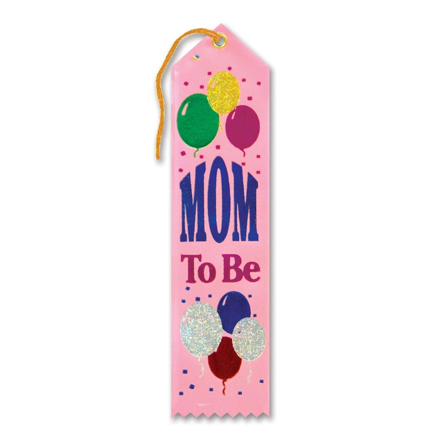 6 Pack Beistle Mom To Be Award Ribbon with Balloons